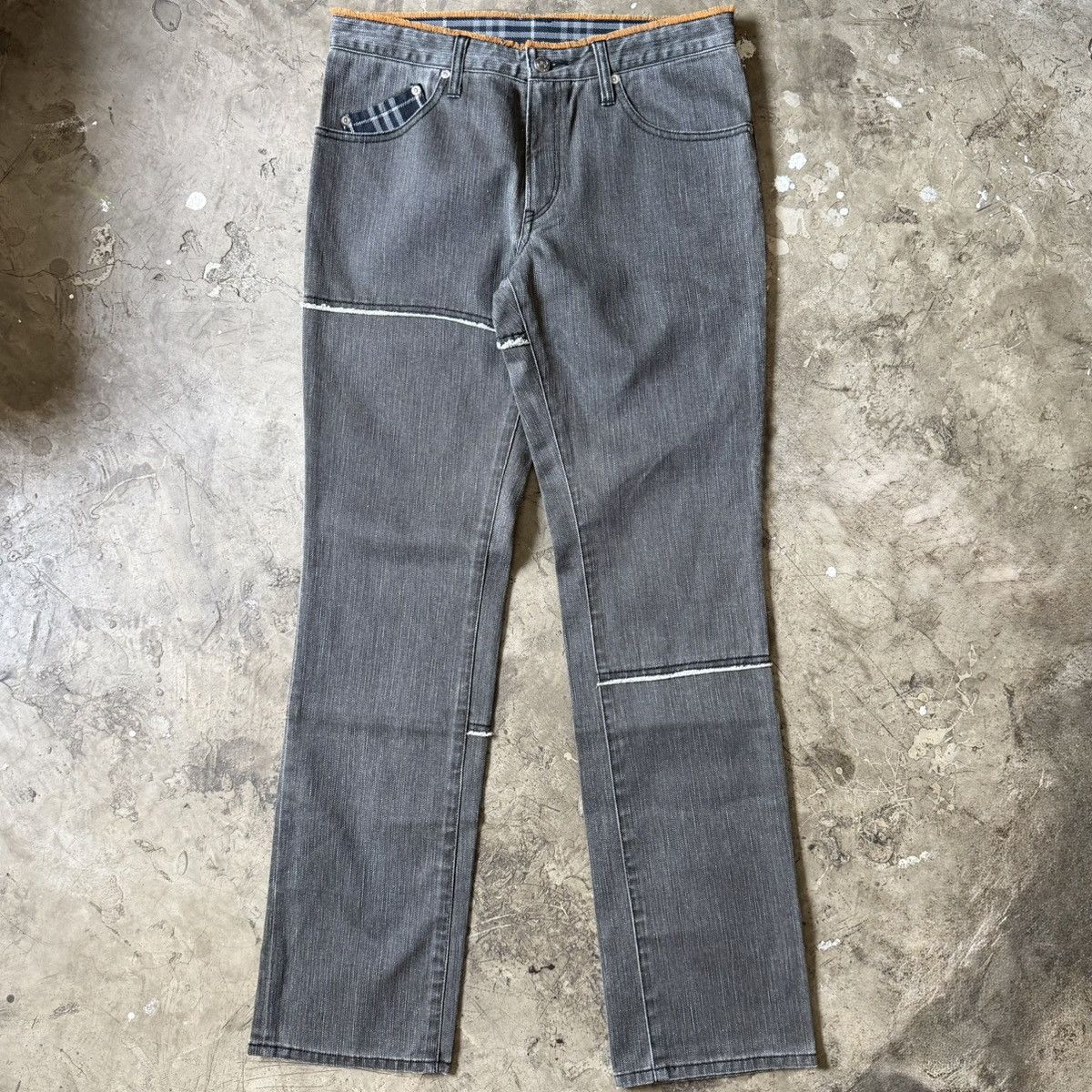 Burberry Burberry Blue Label - Distressed Patchwork Jeans Size US 31 - 1 Thumbnail