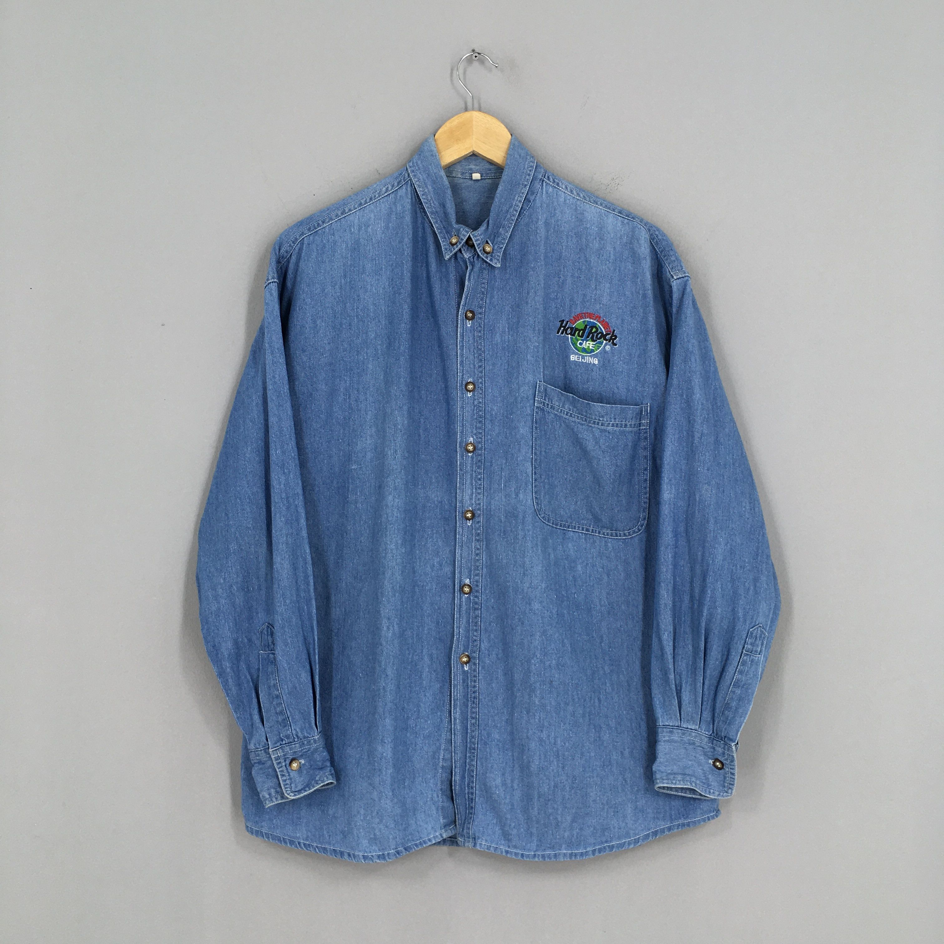 Hard fashion rock cafe denim shirt