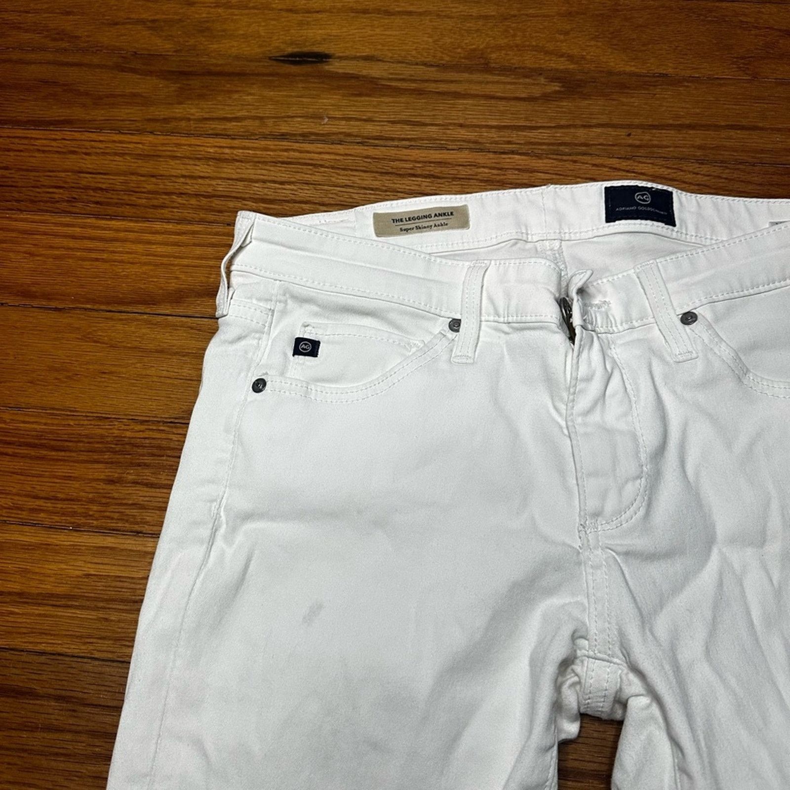 AG Adriano Goldschmied Adriano Goldschmied White Super Skinny Ankle Jeans Size 26" / US 2 / IT 38 - 5 Thumbnail