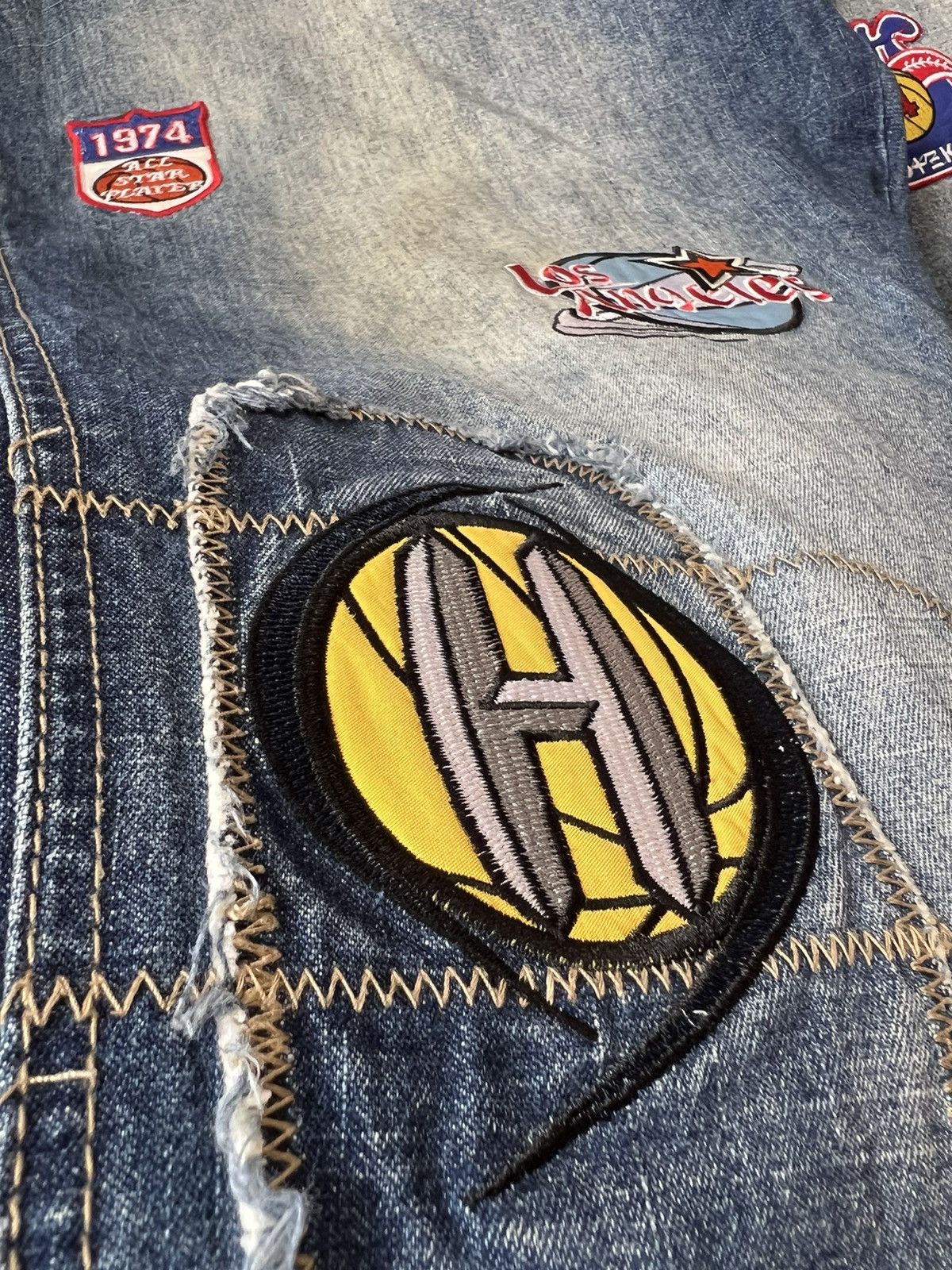 NBA 🔥Steals🔥 Vtg Y2K Dtek Jeans Hip Hop Baggy Style W42 x L32 Size US 42 / EU 58 - 11 Thumbnail