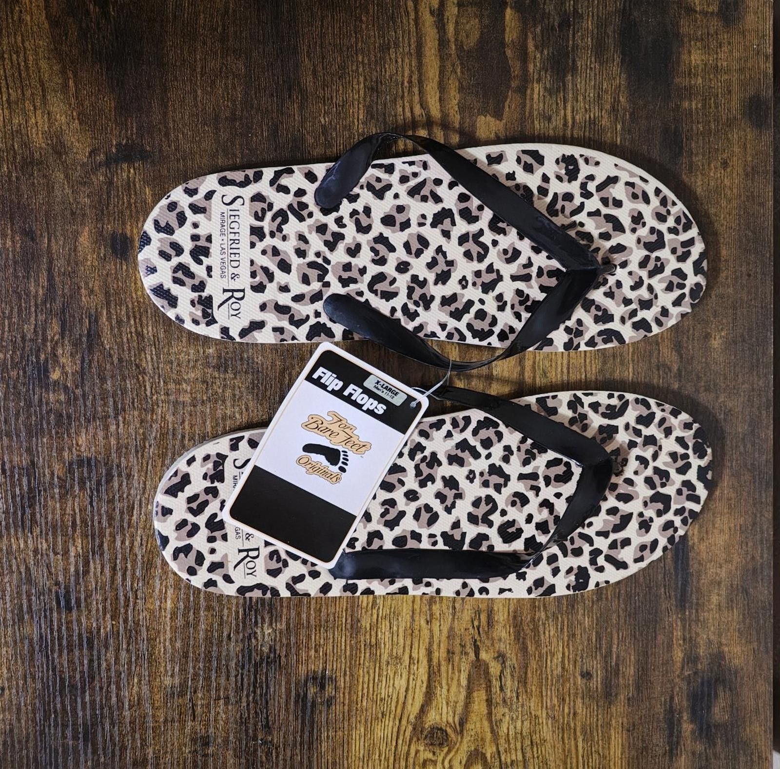 Other 90's Siegfried & Roy The Mirage Las Vegas Leopard Flip Flops Size US 12 / EU 45 - 4 Thumbnail