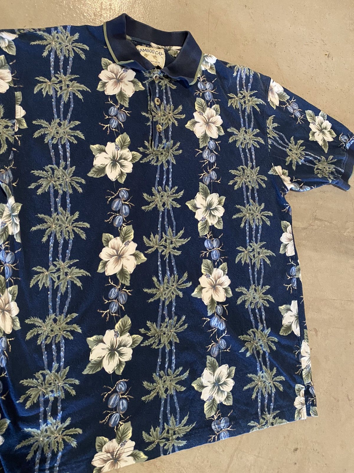 Other × Vintage 00s’ Bamboo Cay Palm Trees Polo Size US L / EU 52-54 / 3 - 2 Thumbnail