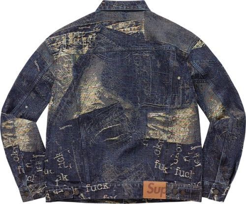 Supreme Archive Denim Jacquard Trucker Jean Jacket Trompe D’oeil M Size US M / EU 48-50 / 2 - 4 Thumbnail
