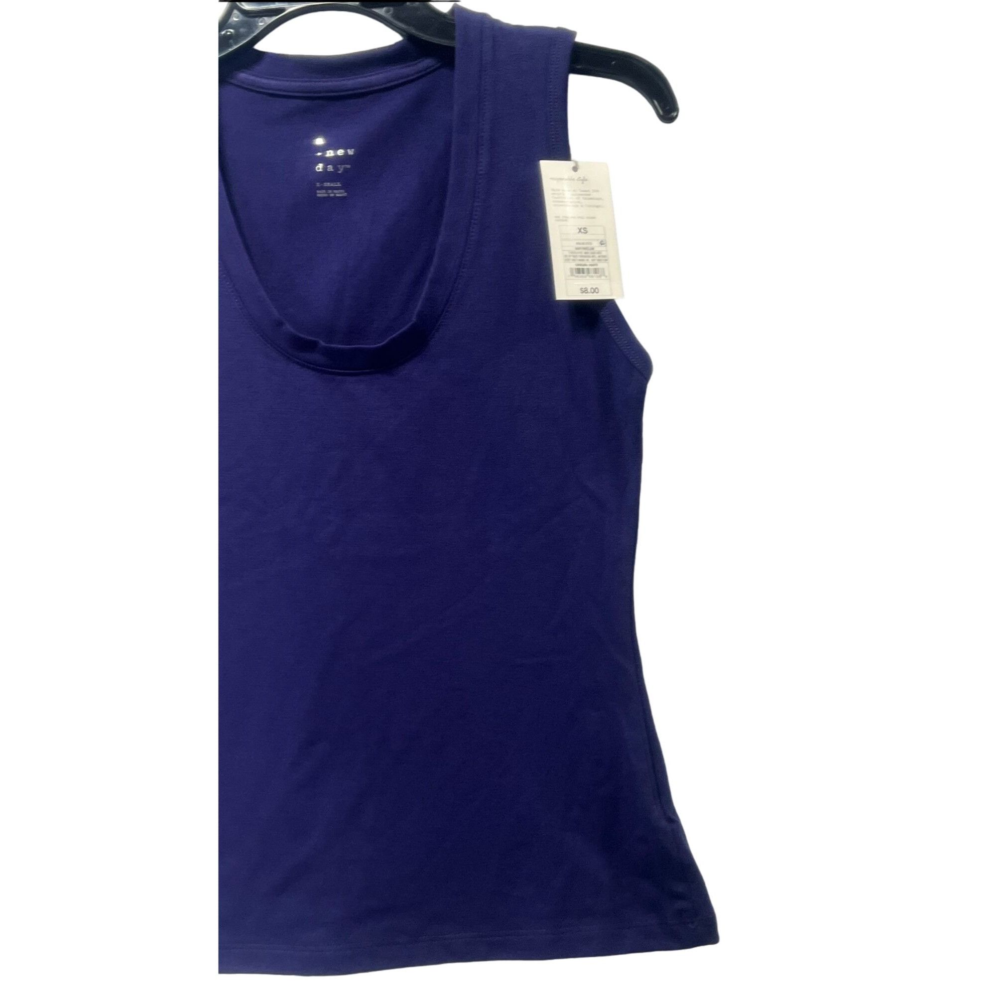 Other A New Day - Women's U-Neck Slim Fit Tank Top - Navy Blue - E Size XS / US 0-2 / IT 36-38 - 15 Thumbnail