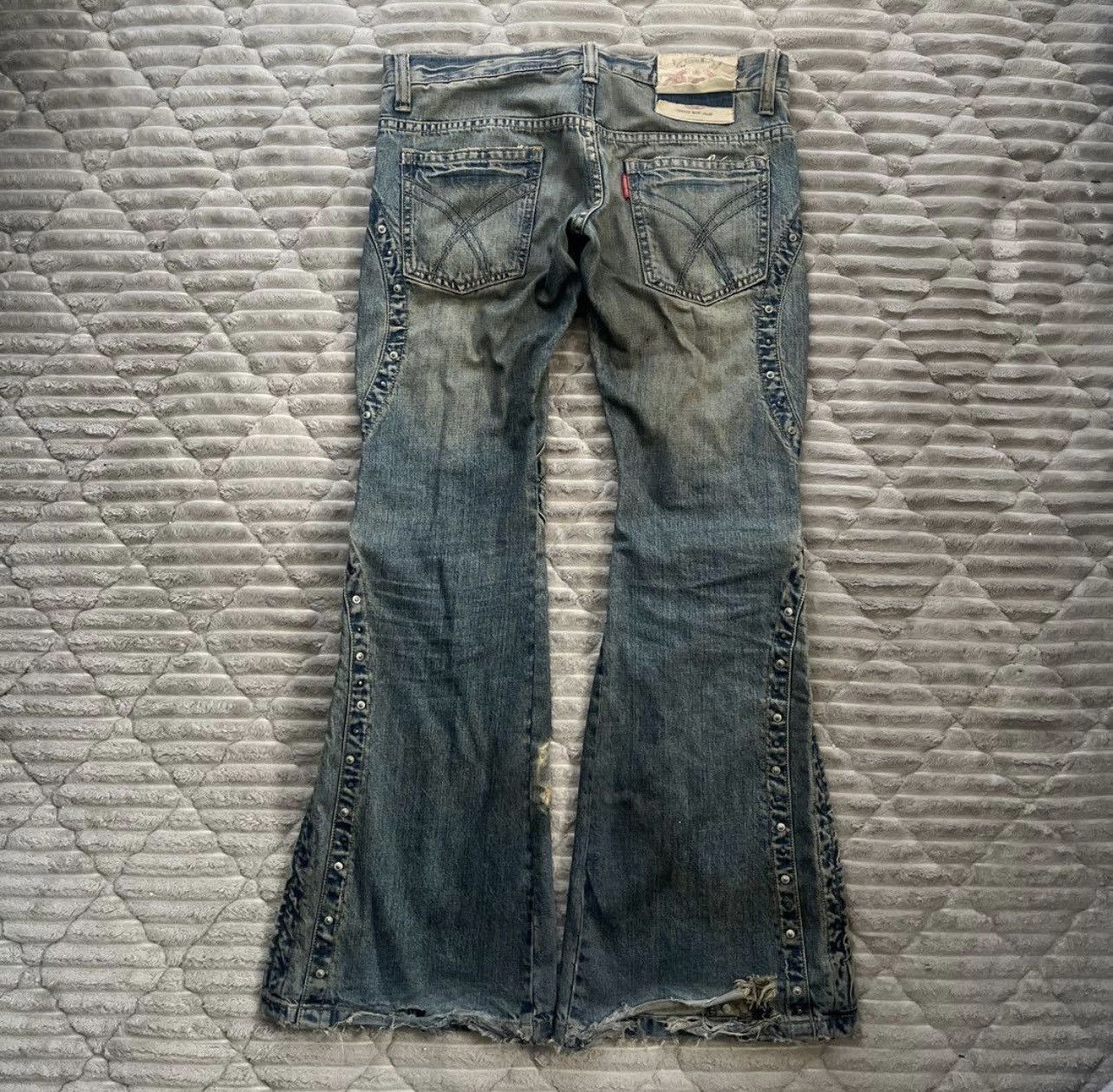 Tornado Mart 00s Vintage Tornado Mart Archive Flare Pants Size US 30 / EU 46 - 6 Thumbnail
