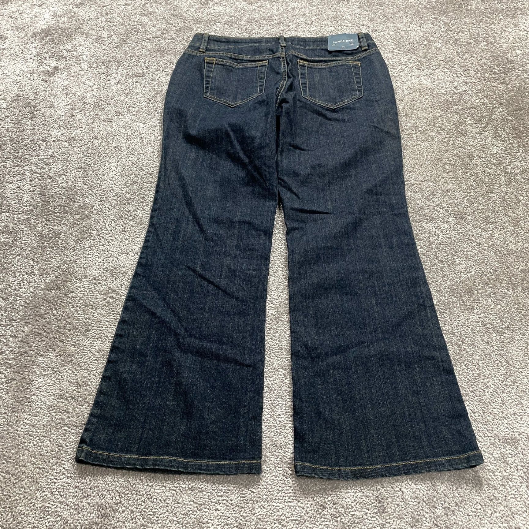 Lands' End Vintage Lands' End Fit 2 Women's Denim Jeans Size 10P Dark Wash Bootcut Mid Rise 33x27 NWT Size 32" / US 10 / IT 46 - 2 Thumbnail