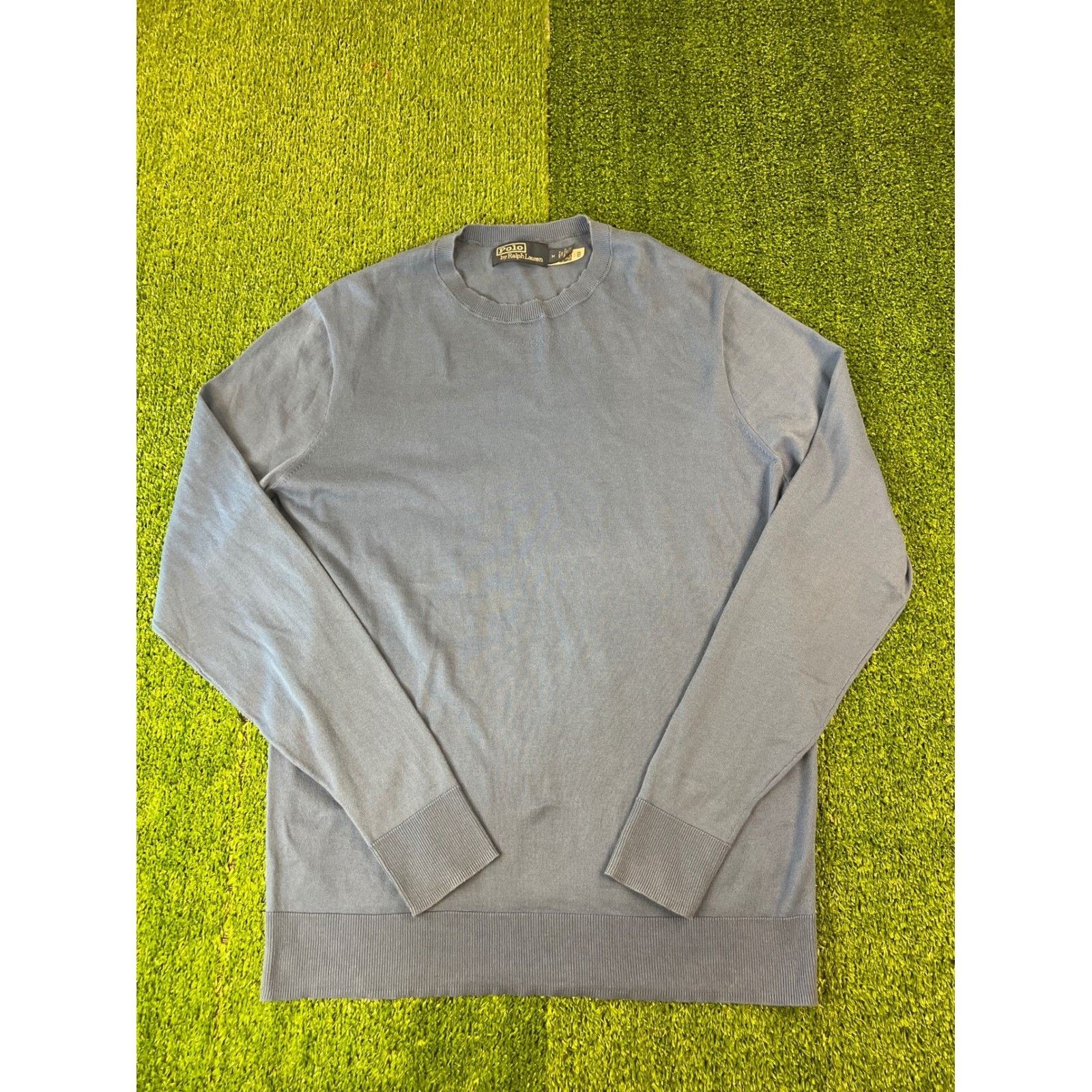 Polo Ralph Lauren Polo Ralph Lauren Mens Blue Crewneck Knit Regular Fit MD Size US M / EU 48-50 / 2 - 1 Thumbnail