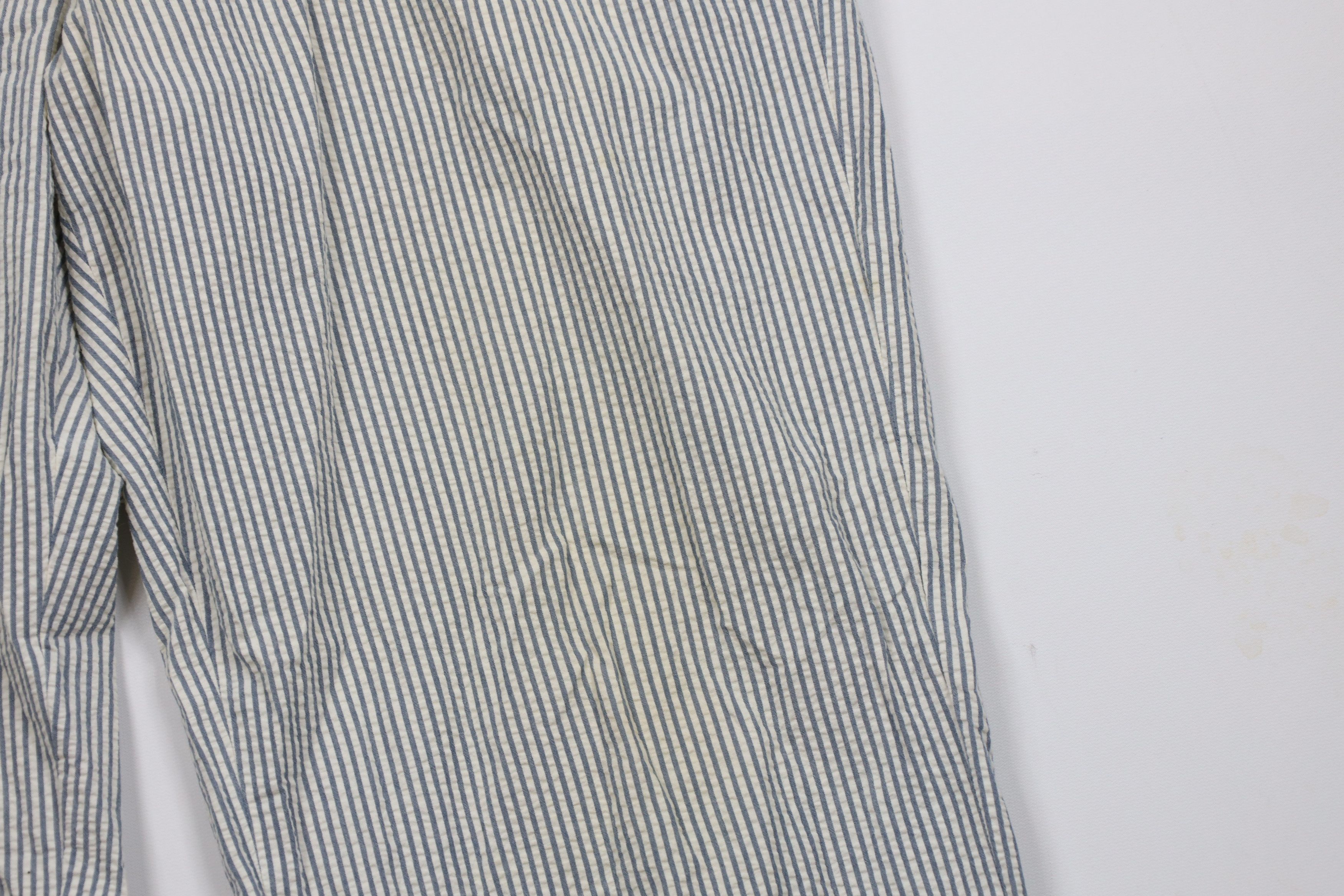 J.Crew × Vintage Vintage 90s J Crew Seersucker Wide Leg Chino Pants Size US 38 / EU 54 - 5 Thumbnail