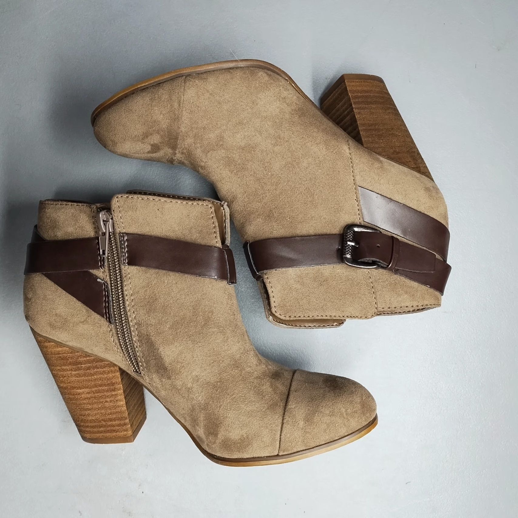 Vintage Carlos Santana Harvest Booties Womens Size 8M Brown Casual Block Heel Side Zip Boots Size US 8 / IT 38 - 7 Thumbnail