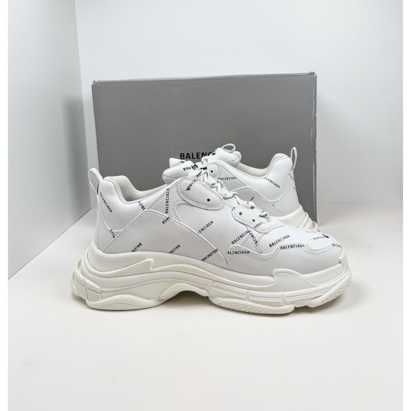 Balenciaga Size 47EU/14US - Balenciaga Triple S Allover Logo NEW Size US 14 / EU 47 - 5 Thumbnail