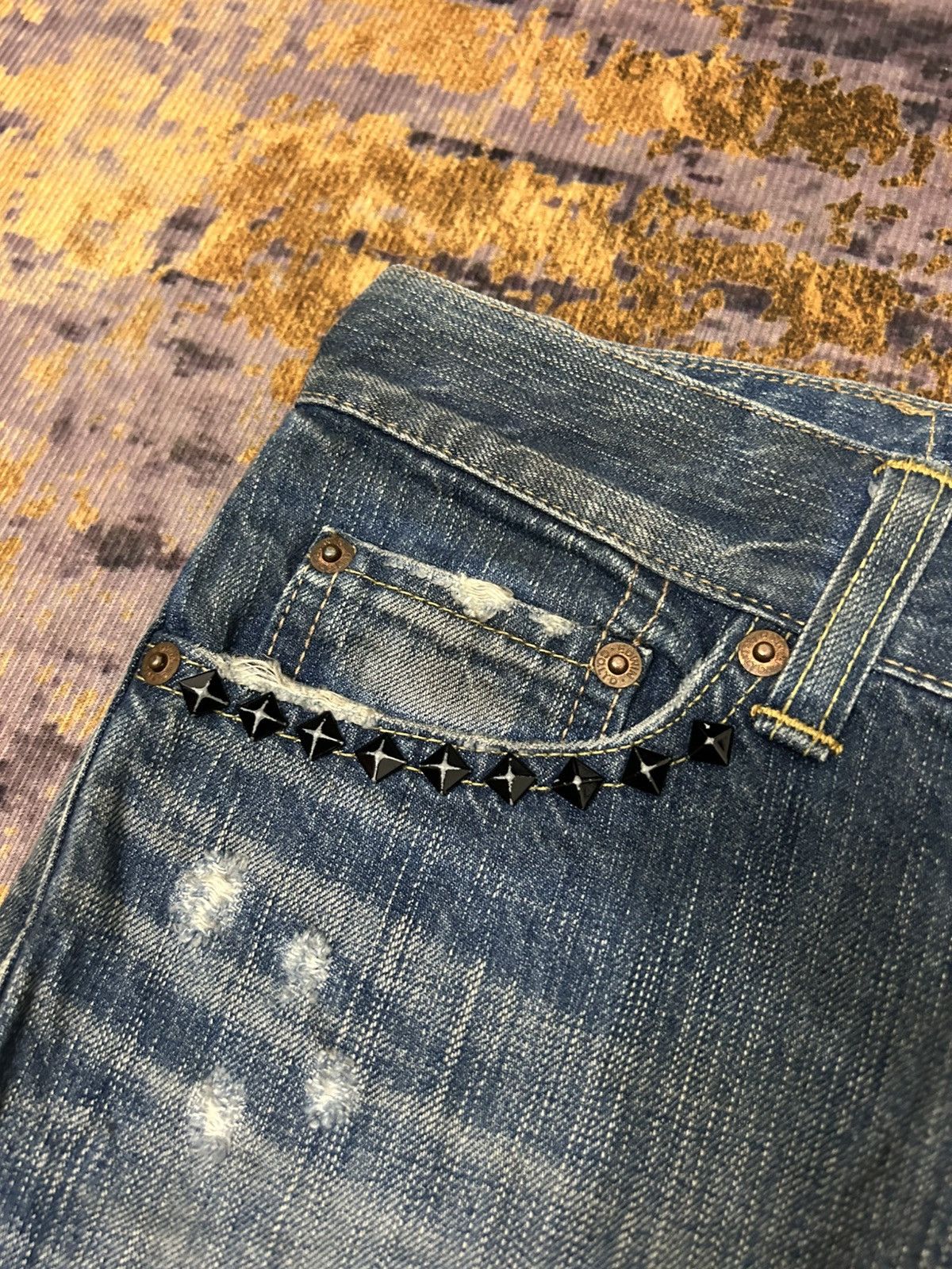 Hysteric Glamour Edwin Japan Studded Distressed Jeans Size US 32 / EU 48 - 12 Thumbnail