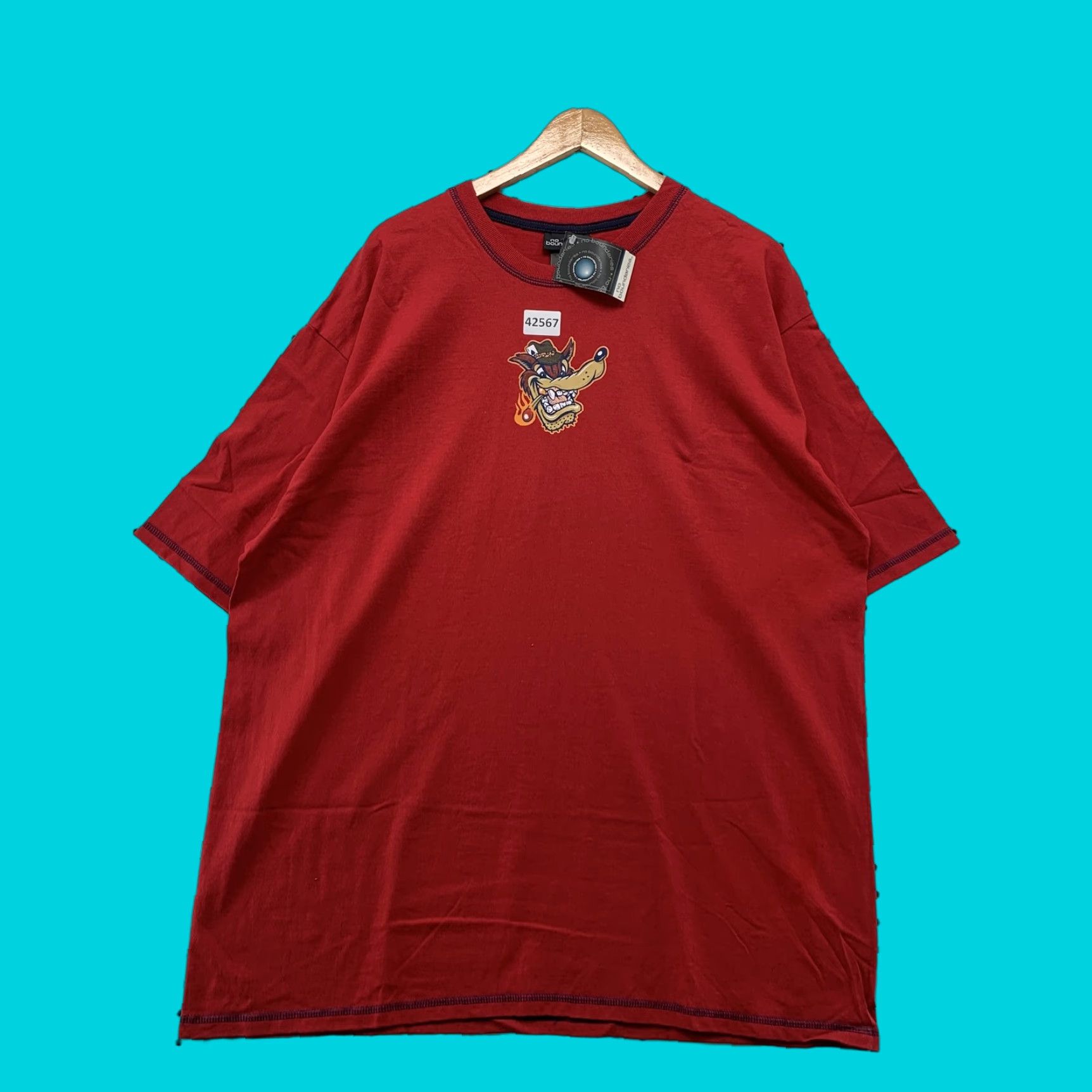 Vintage VINTAGE No Boundaries Shirt Mens XL Red Wolf Matchstick Graphic Short Sleeve Size US XL / EU 56 / 4 - 1 Thumbnail