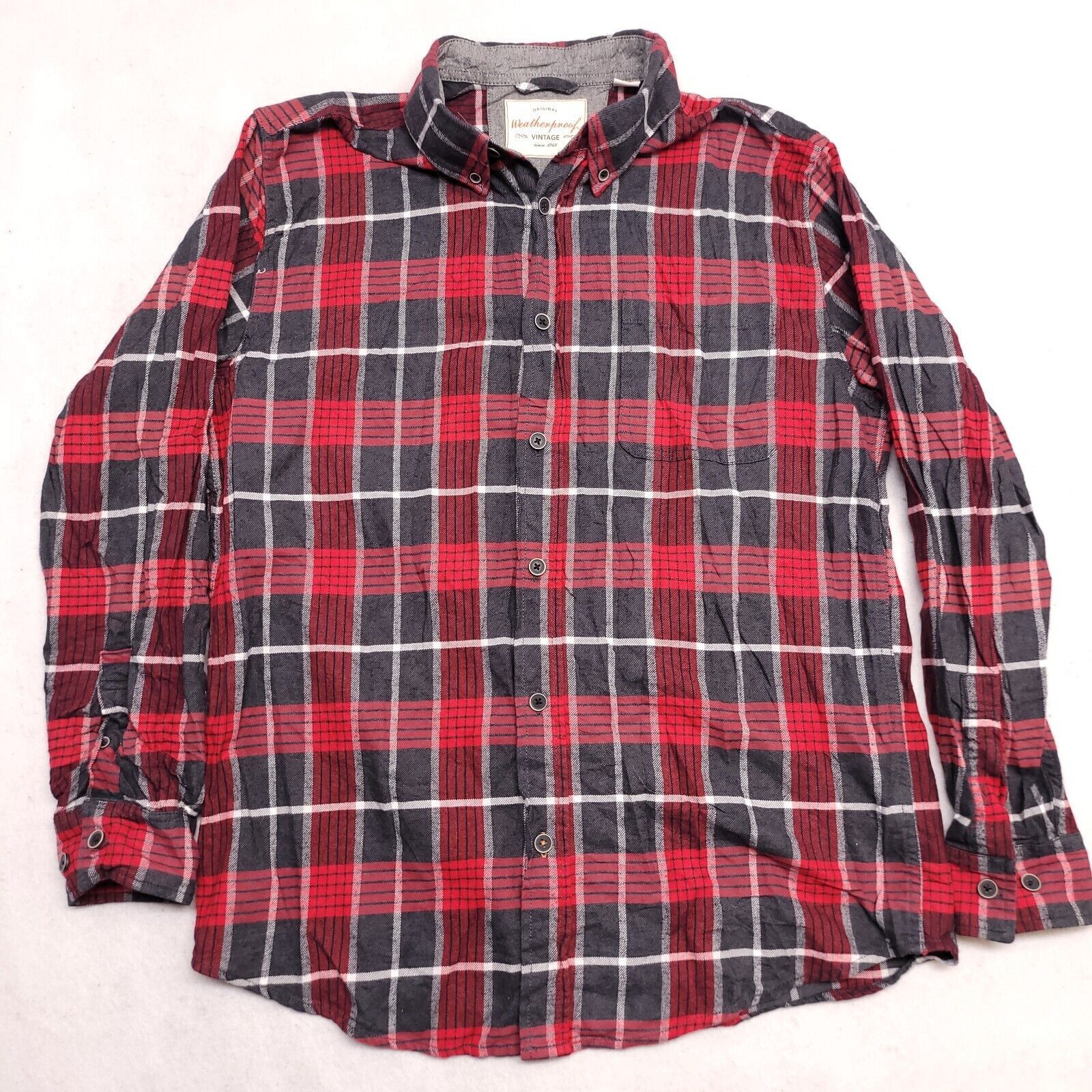 Weatherproof Weatherproof Tartan Flannel Shirt Mens Size Medium M Red Size US M / EU 48-50 / 2 - 2 Thumbnail
