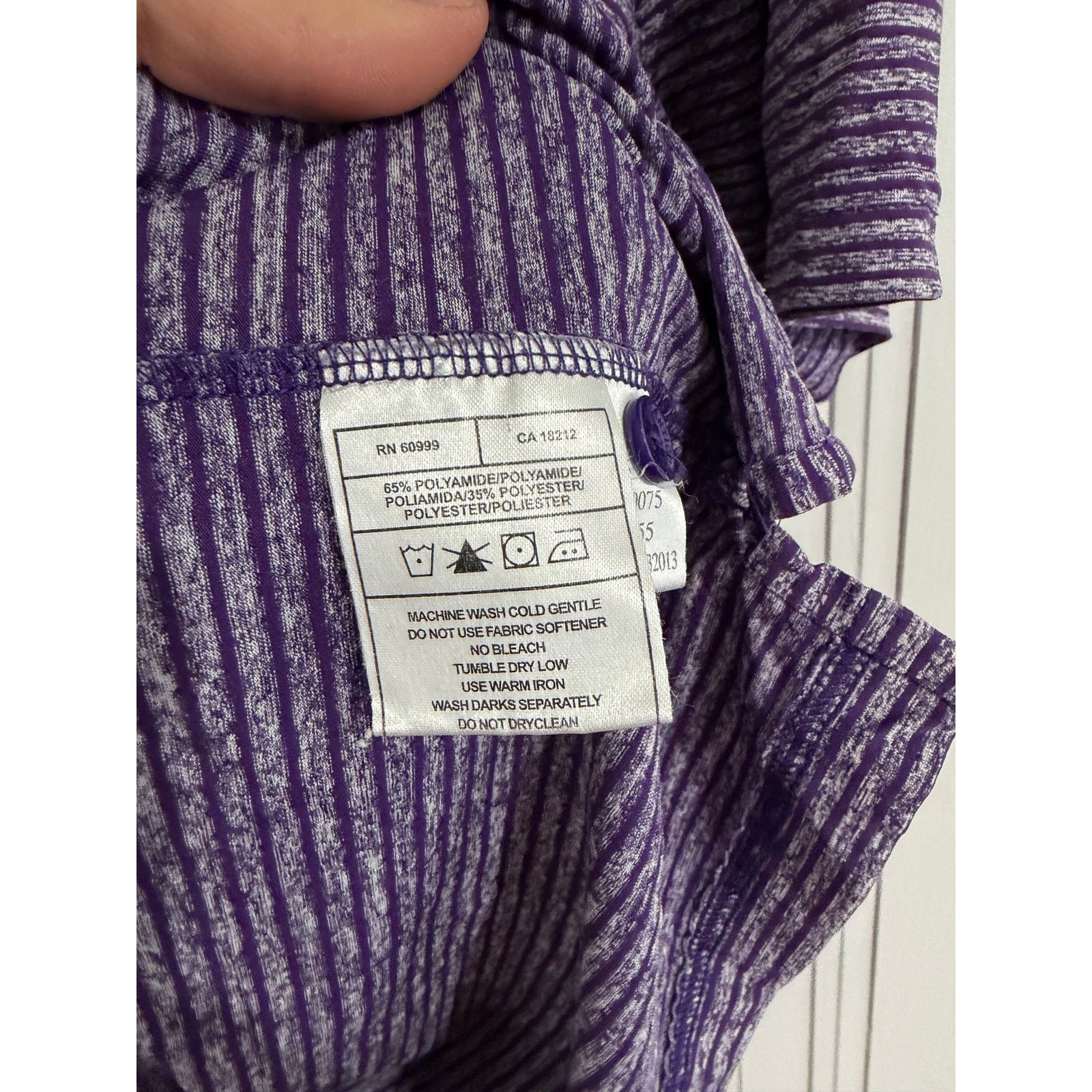 Antigua Minnesota Vikings Purple Striped Golf Polo Men's Size Large Size US L / EU 52-54 / 3 - 4 Thumbnail