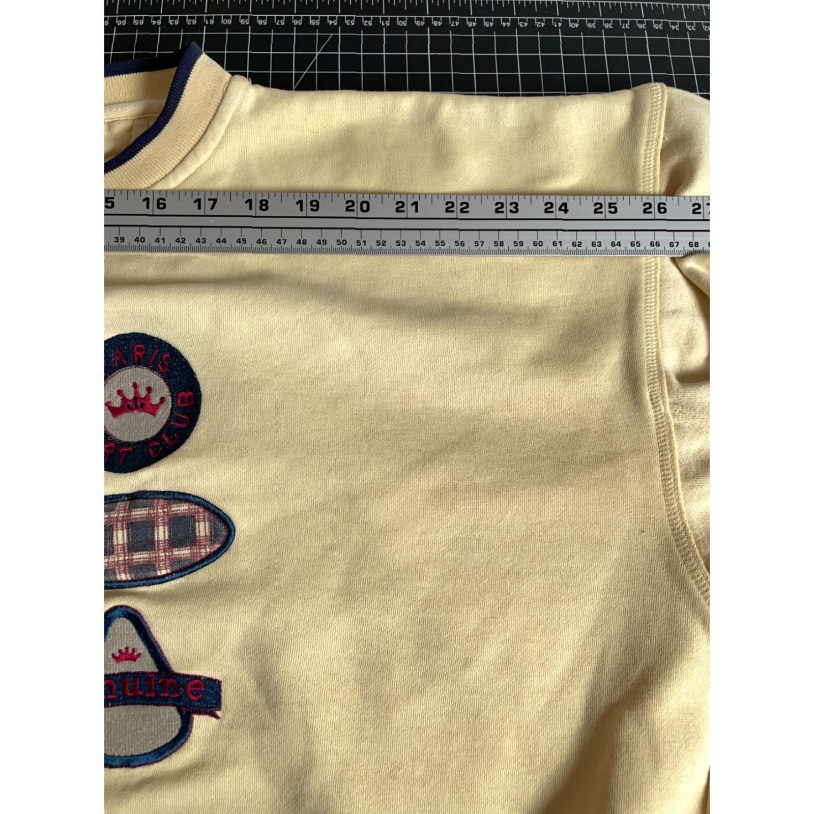 Vintage VINTAGE Paris Sport Club Sweatshirt Adults XL Pale Yellow Embroidered Logo Graphic Print Boxy Fit 90s Hipster Retro Mens Sweater Size US XL / EU 56 / 4 - 7 Thumbnail