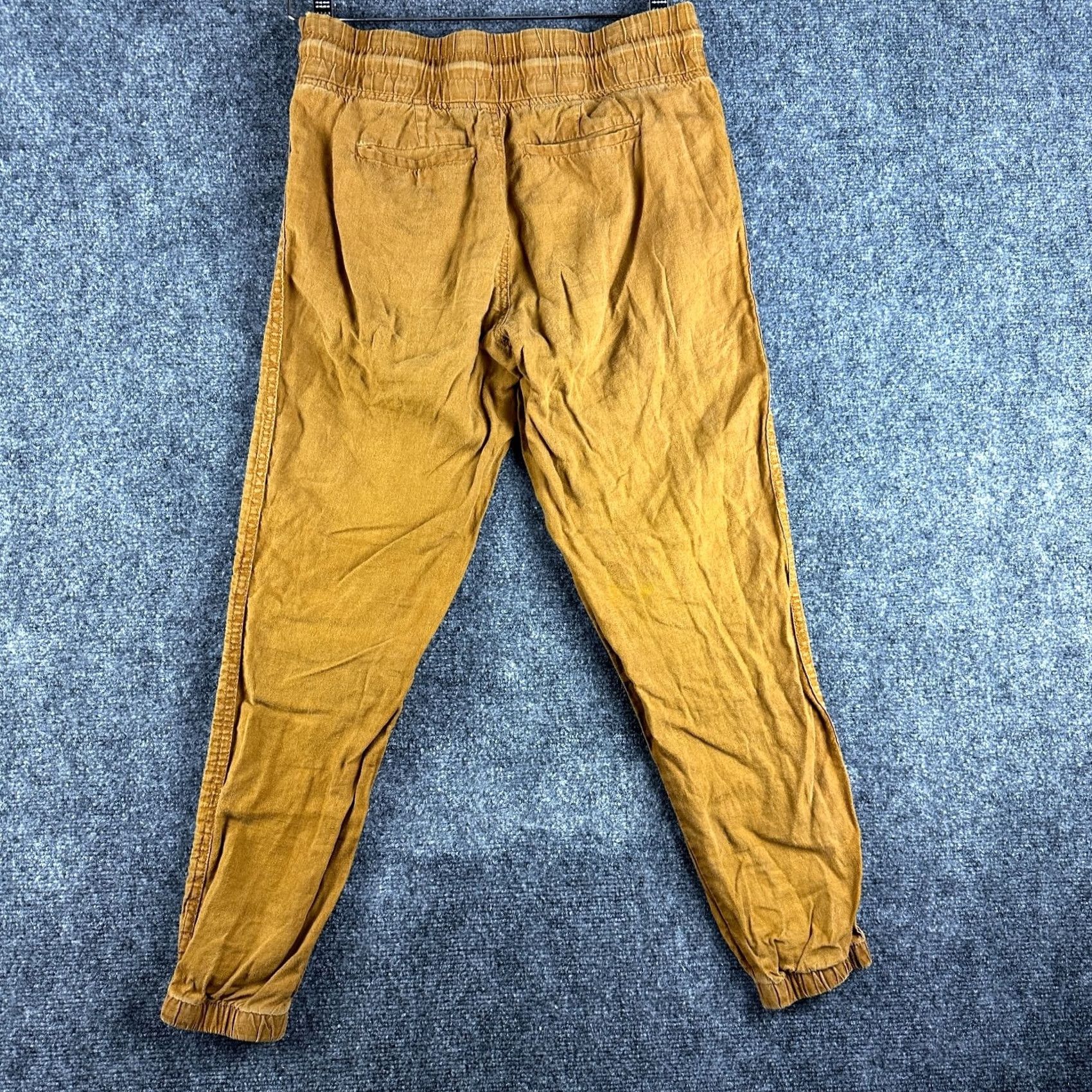 Athleta Athleta Pants Women 2 Brown Cabo Linen Jogger Gold Tie Waist Zip Pockets Size 26" / US 2 / IT 38 - 6 Thumbnail