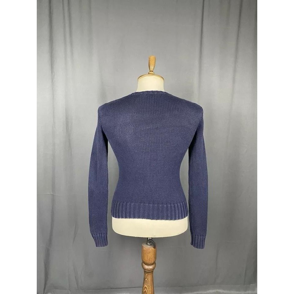 Polo Ralph Lauren Polo Ralph Lauren US Flag Heavy Knitted Men's Blue Crewneck Size US XS / EU 42 / 0 - 8 Thumbnail