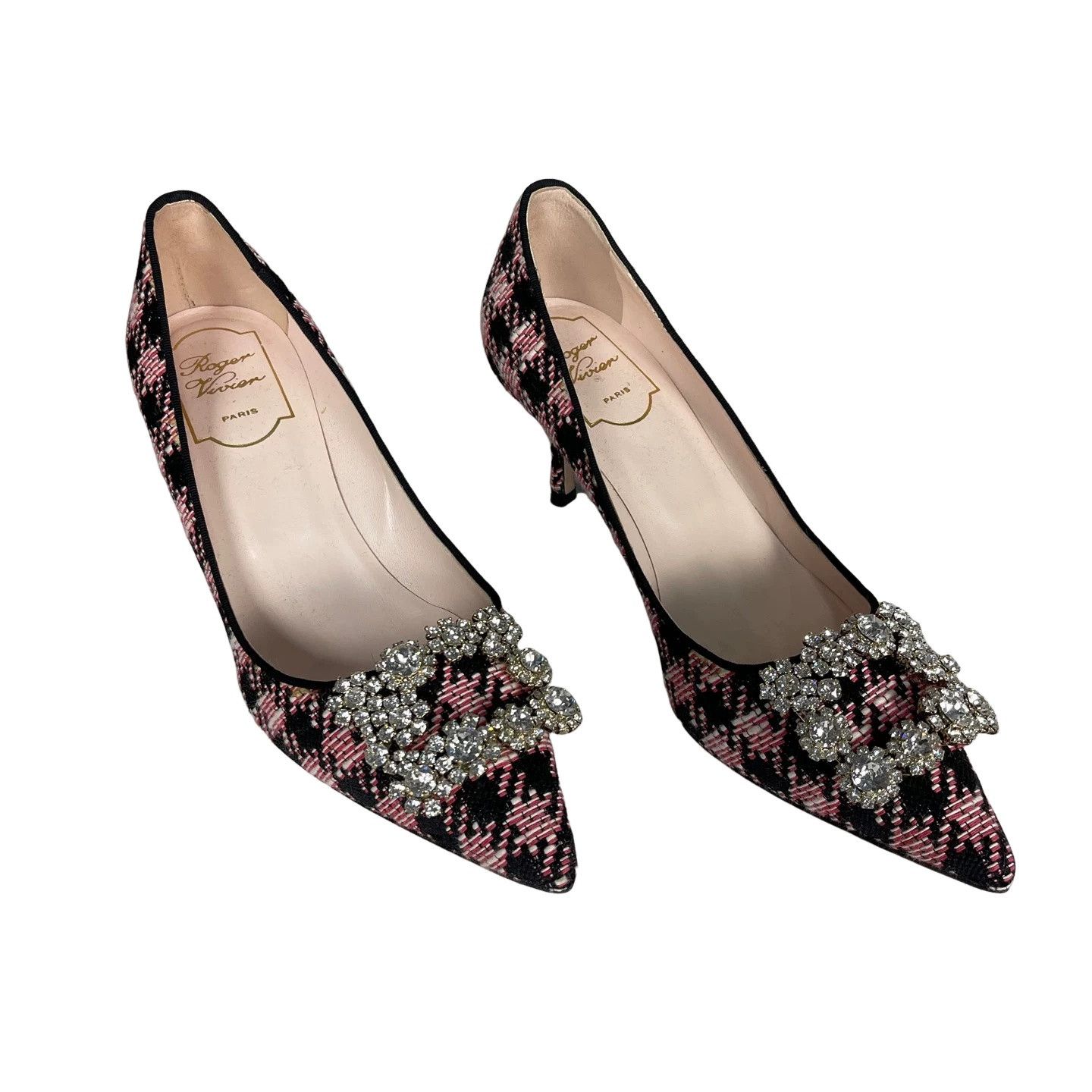 Roger Vivier Roger Vivier Crystal Buckle Tweed Pumps Size 36.5 Size US 6.5 / IT 36.5 - 1 Thumbnail