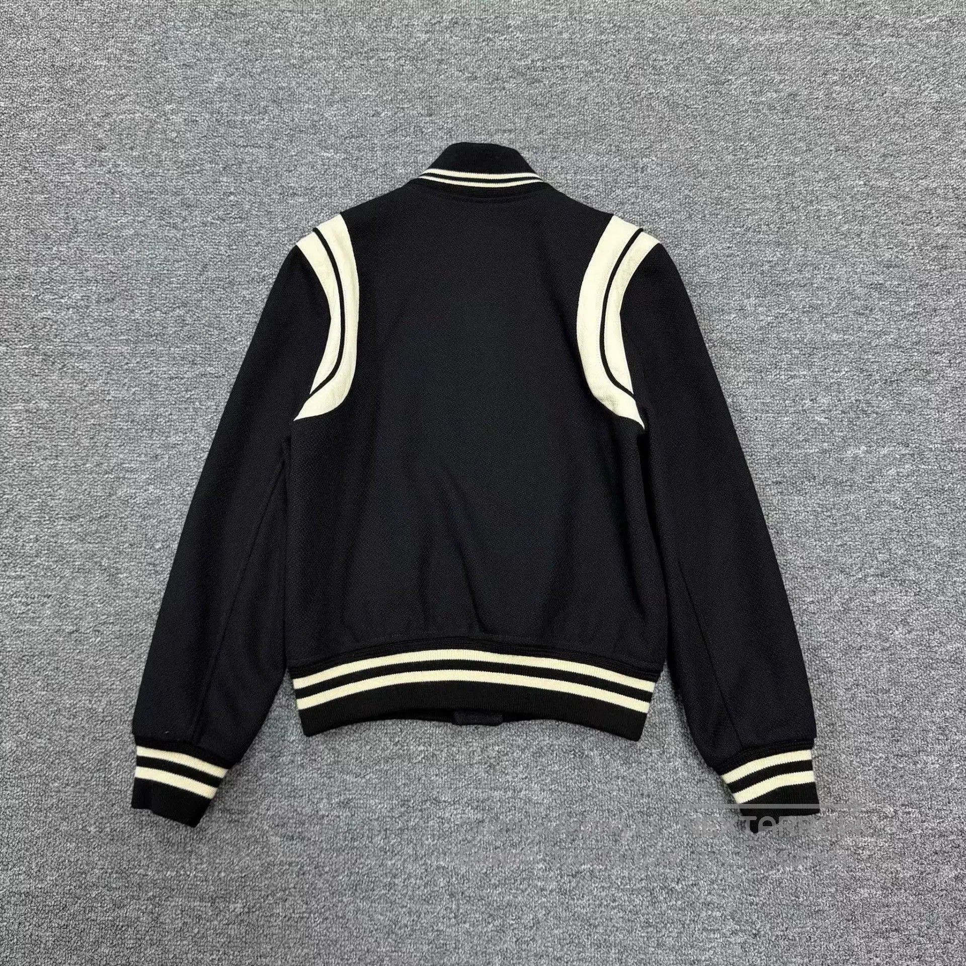 Saint Laurent Paris Saint Laurent Black White Baseball Jacket. Size US M / EU 48-50 / 2 - 2 Thumbnail