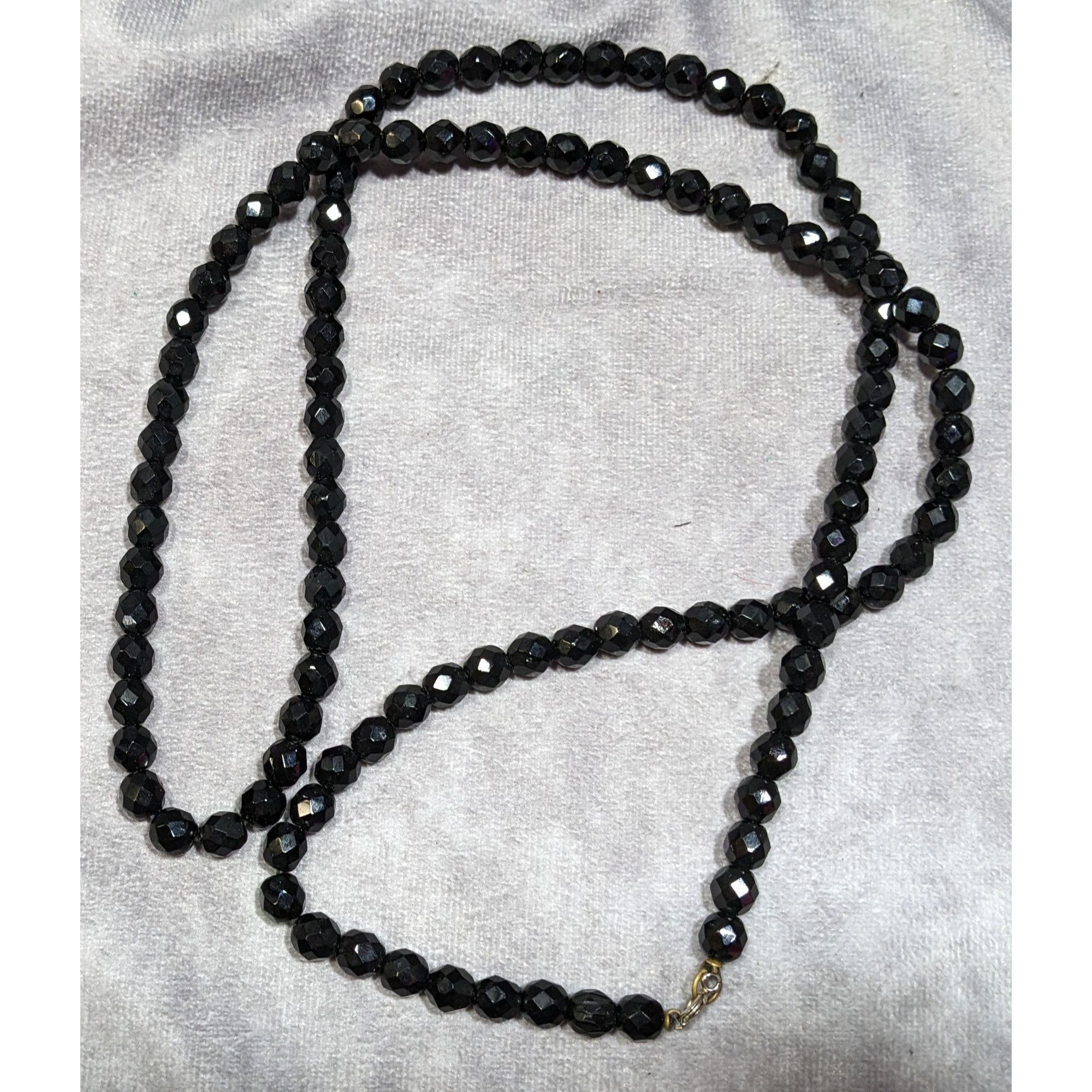 Other Corporate Goth Black Faceted Glass Beaded Necklace Size ONE SIZE - 4 Thumbnail