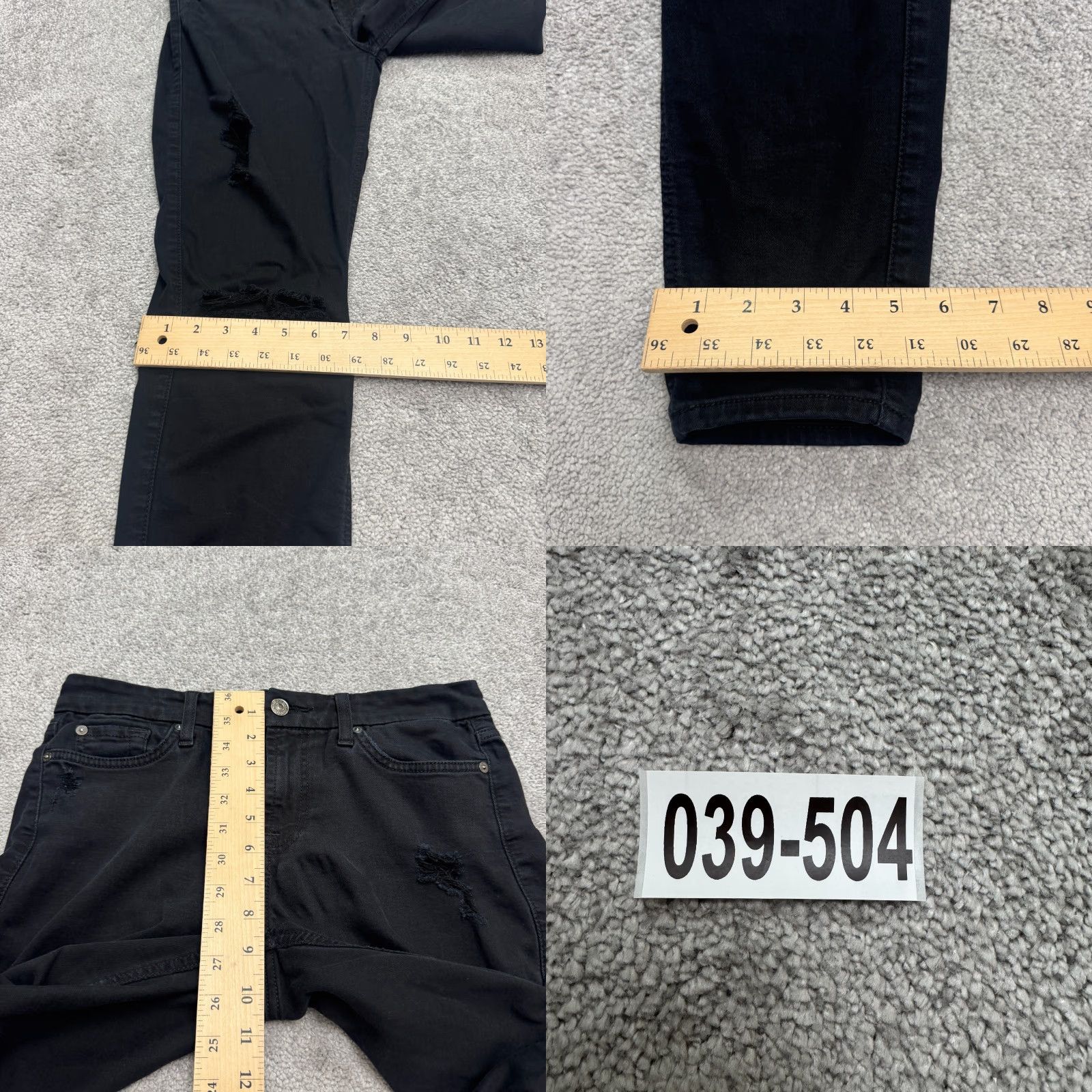 7 For All Mankind 7 For All Mankind Jeans Women 7 For All Mankind B(Air) Ankle Skinny Denim Black 27 High Rise Slim City Streetwear Pockets 5-Pocket Design Size 30" / US 8 / IT 44 - 10 Thumbnail