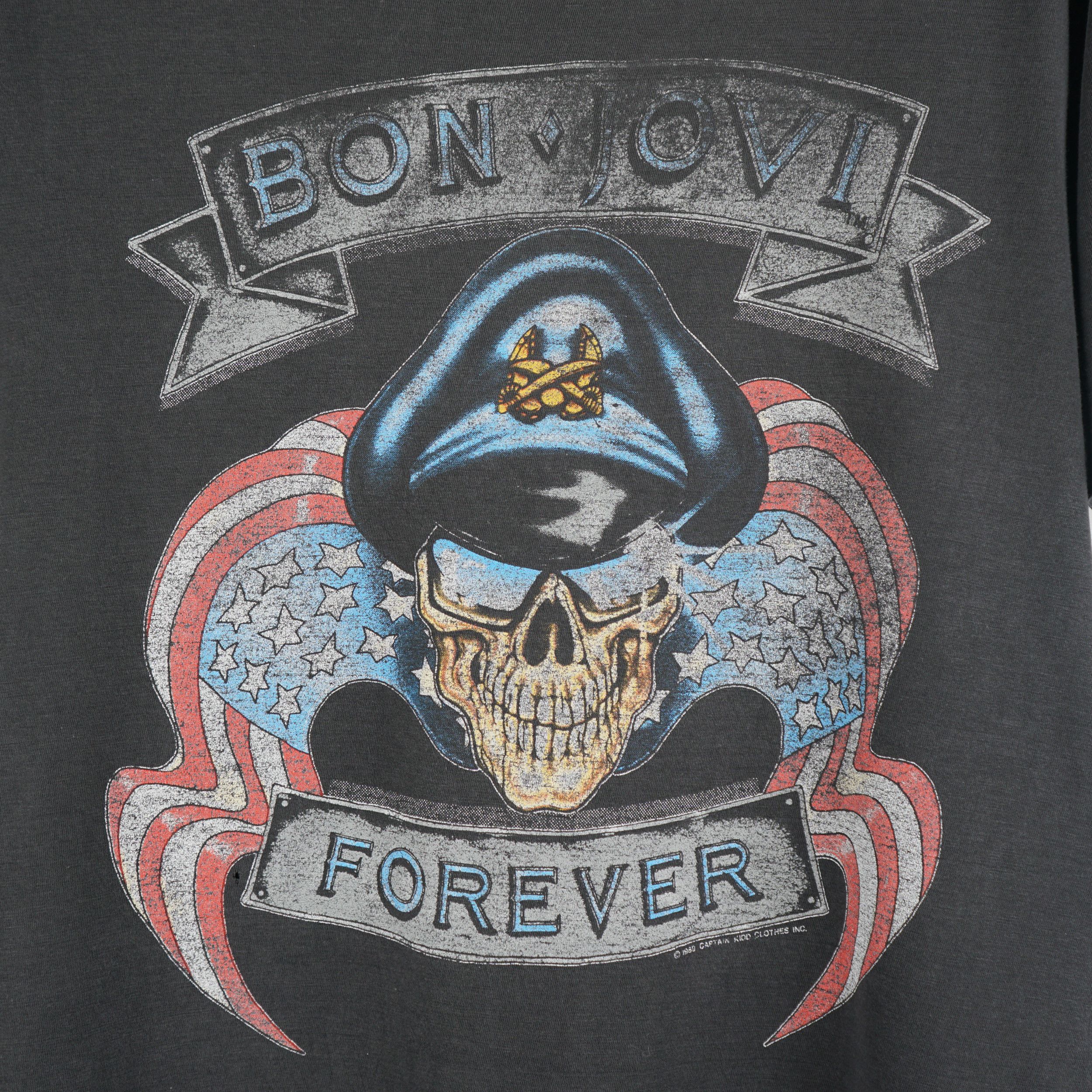 Band Tees × Vintage Vintage 1989 Bon Jovi Tour T-Shirt Size US L / EU 52-54 / 3 - 2 Thumbnail