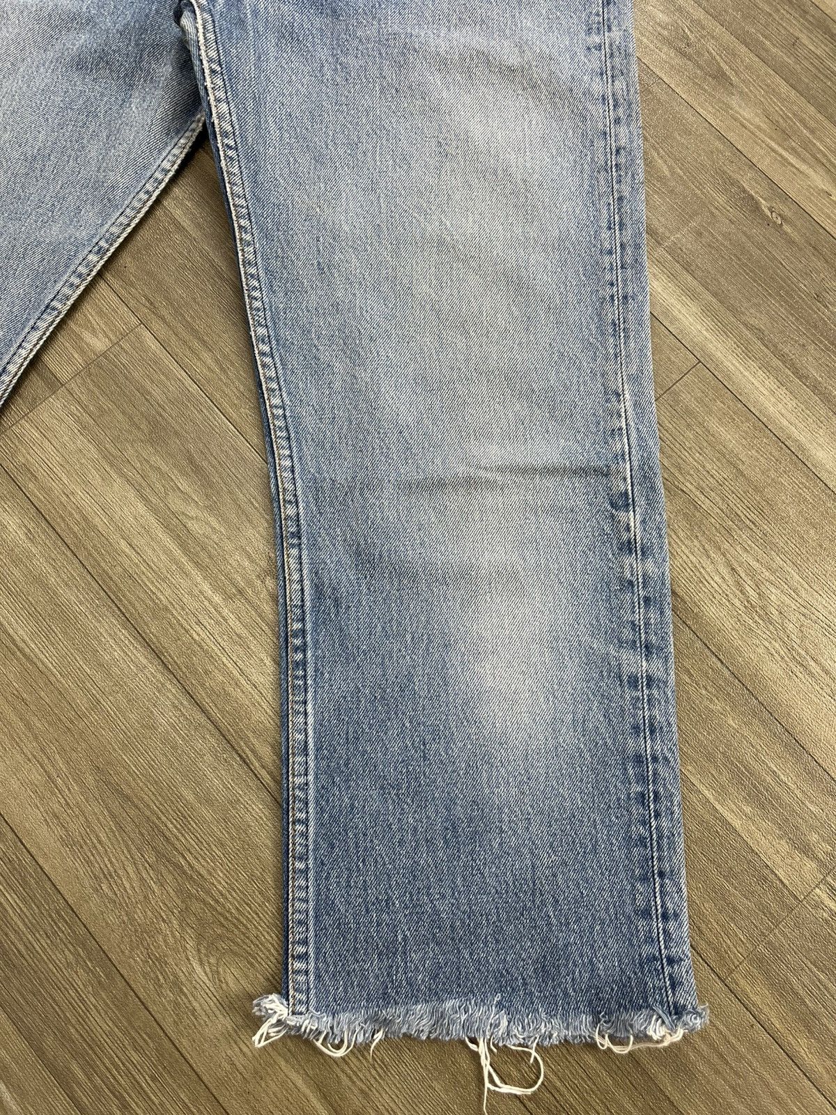 Levi's Vintage Clothing 🇺🇸1970s Vintage Levis 501XX Cut Off Straight Leg Blue Jeans Size US 29 - 8 Thumbnail