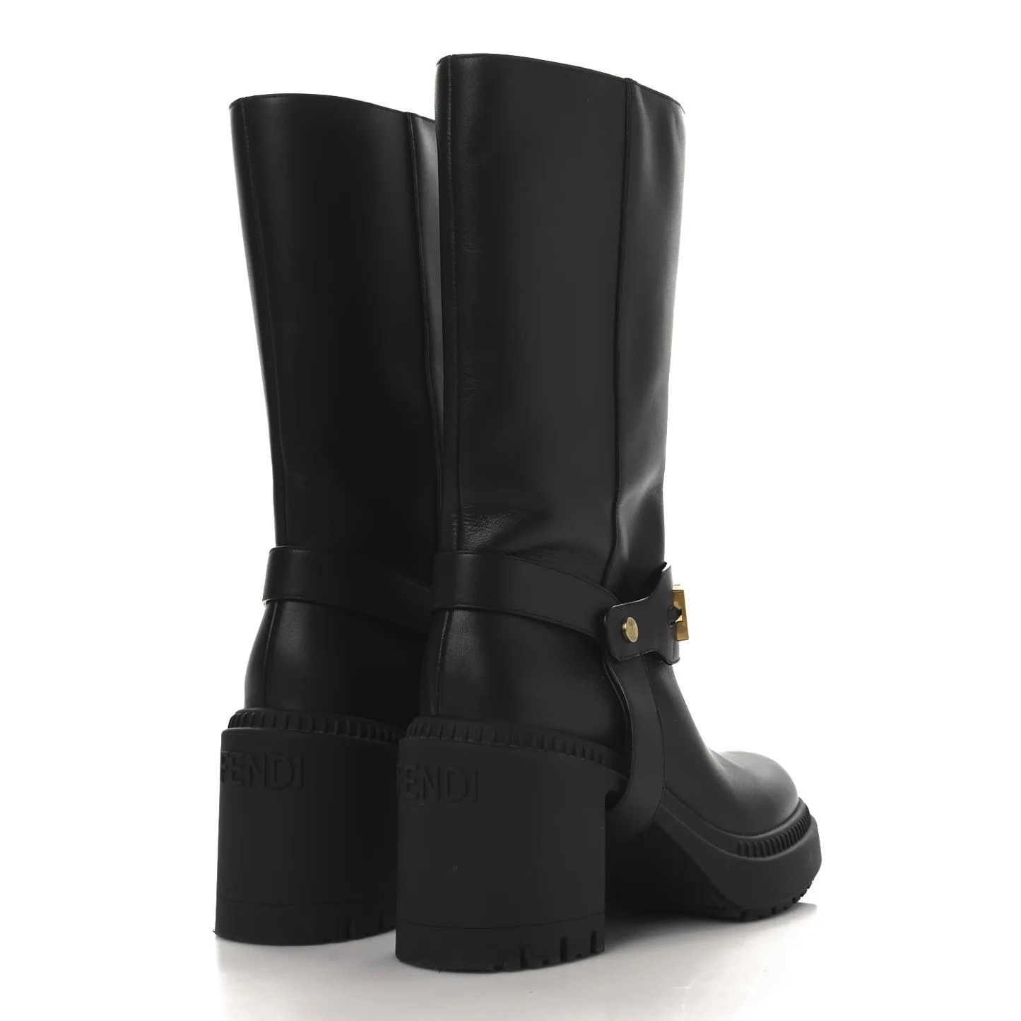 Fendi o1s1wg111025 Leather Boots in Black Size US 9 / IT 39 - 4 Thumbnail
