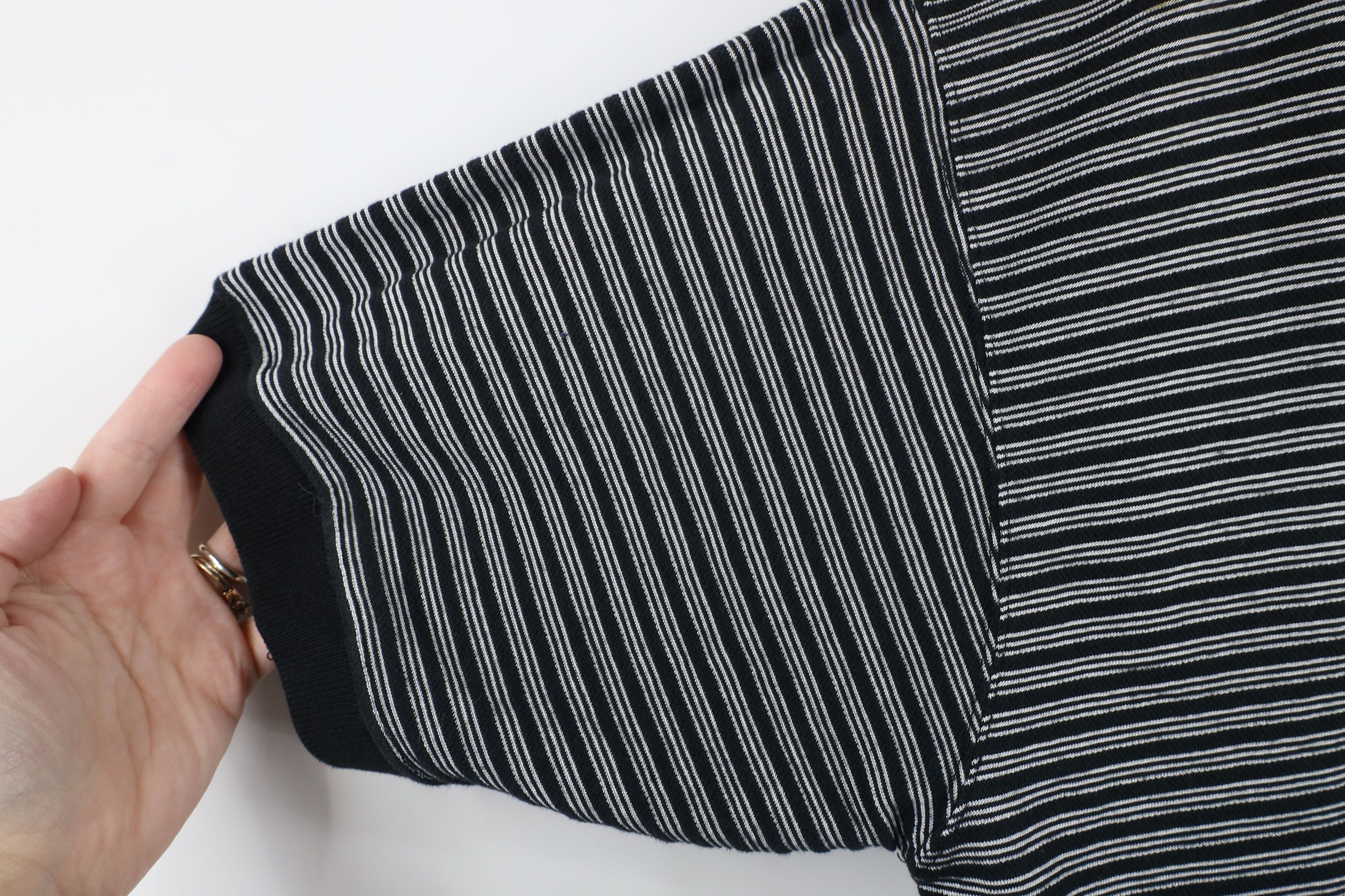 Vintage Vintage 90s Streetwear Striped Baggy Fit Polo Shirt Black Size US S / EU 44-46 / 1 - 7 Thumbnail