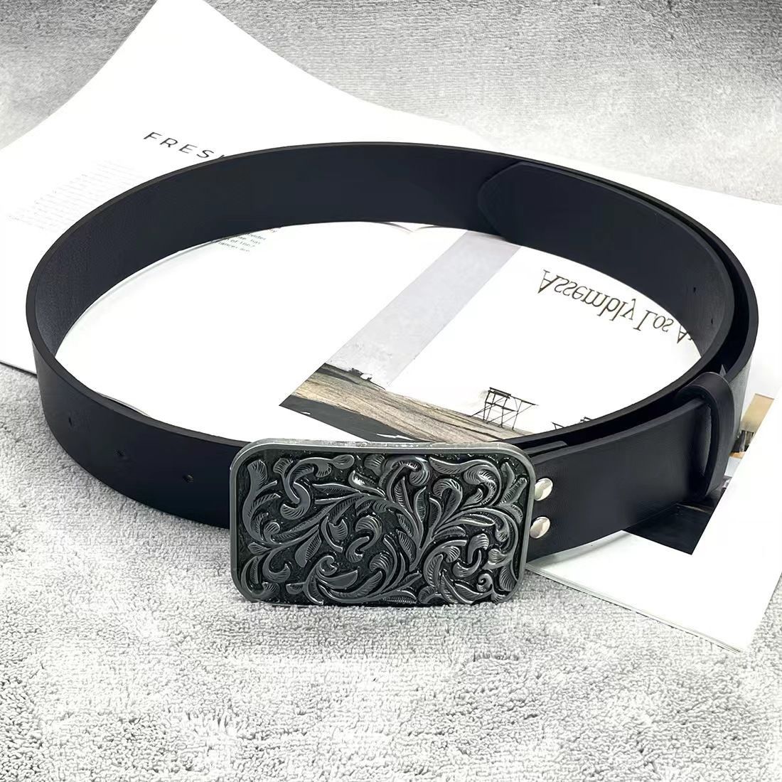 Designer Poker Future Vintage Belt Riveted Belts Menswear Accessories Size ONE SIZE - 4 Thumbnail