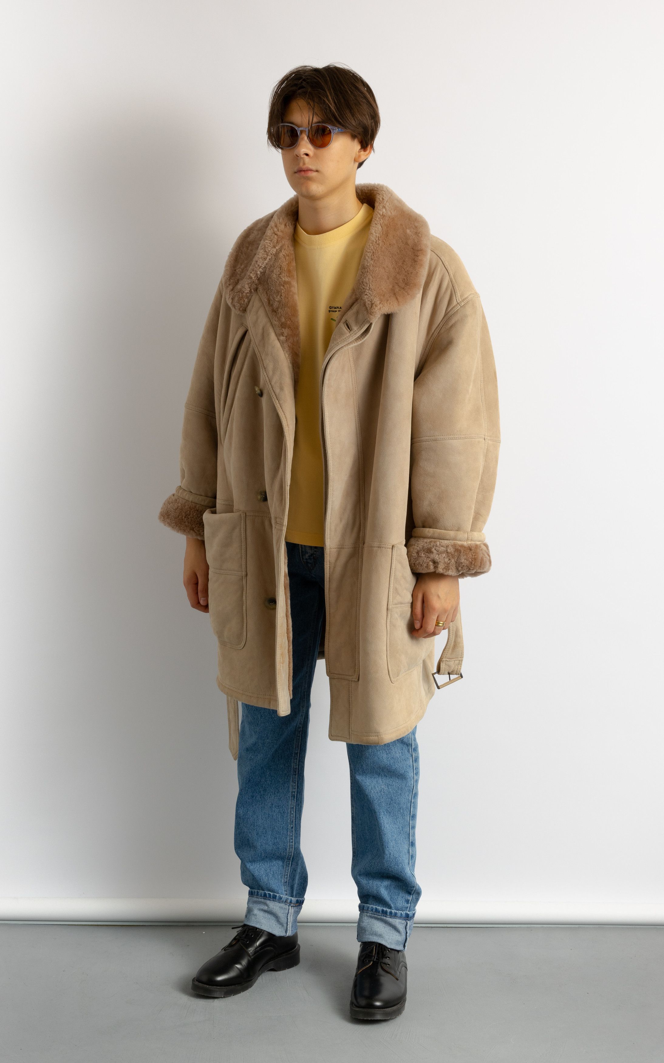 Gianfranco Ferre Gianfranco Ferre Vintage Genuine Suede Shearling Coat 7813 Size US XL / EU 56 / 4 - 2 Thumbnail