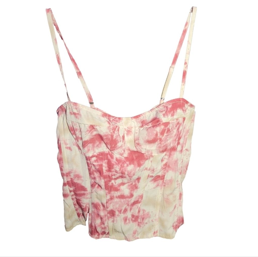 PrettyLittleThing NWT Pretty Little Thing Fuchsia Tie Dye Structured Corset Size M / US 6-8 / IT 42-44 - 4 Thumbnail