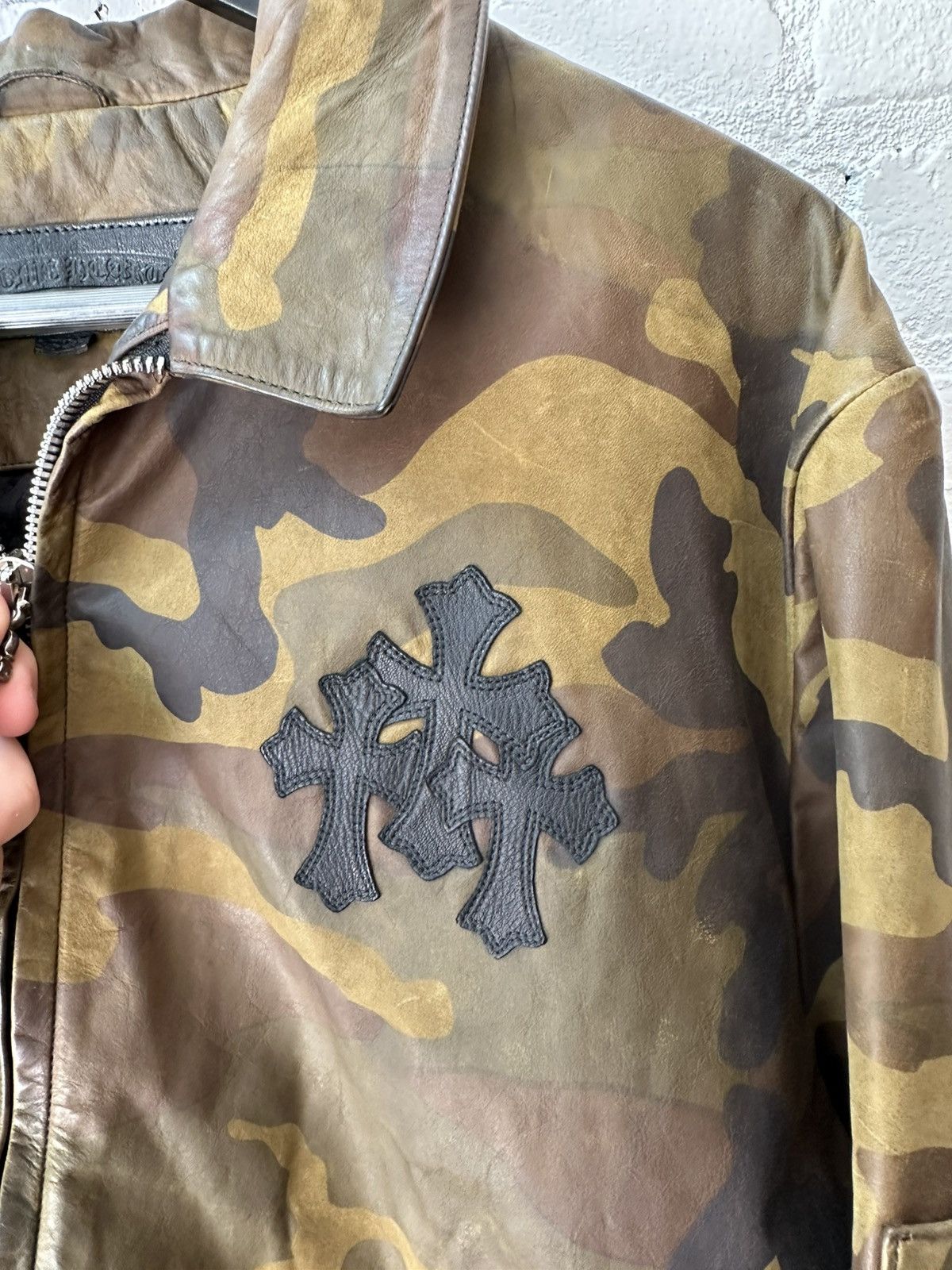 Chrome Hearts Chrome Hearts Camo leather work jacket Size US XXL / EU 58 / 5 - 6 Thumbnail