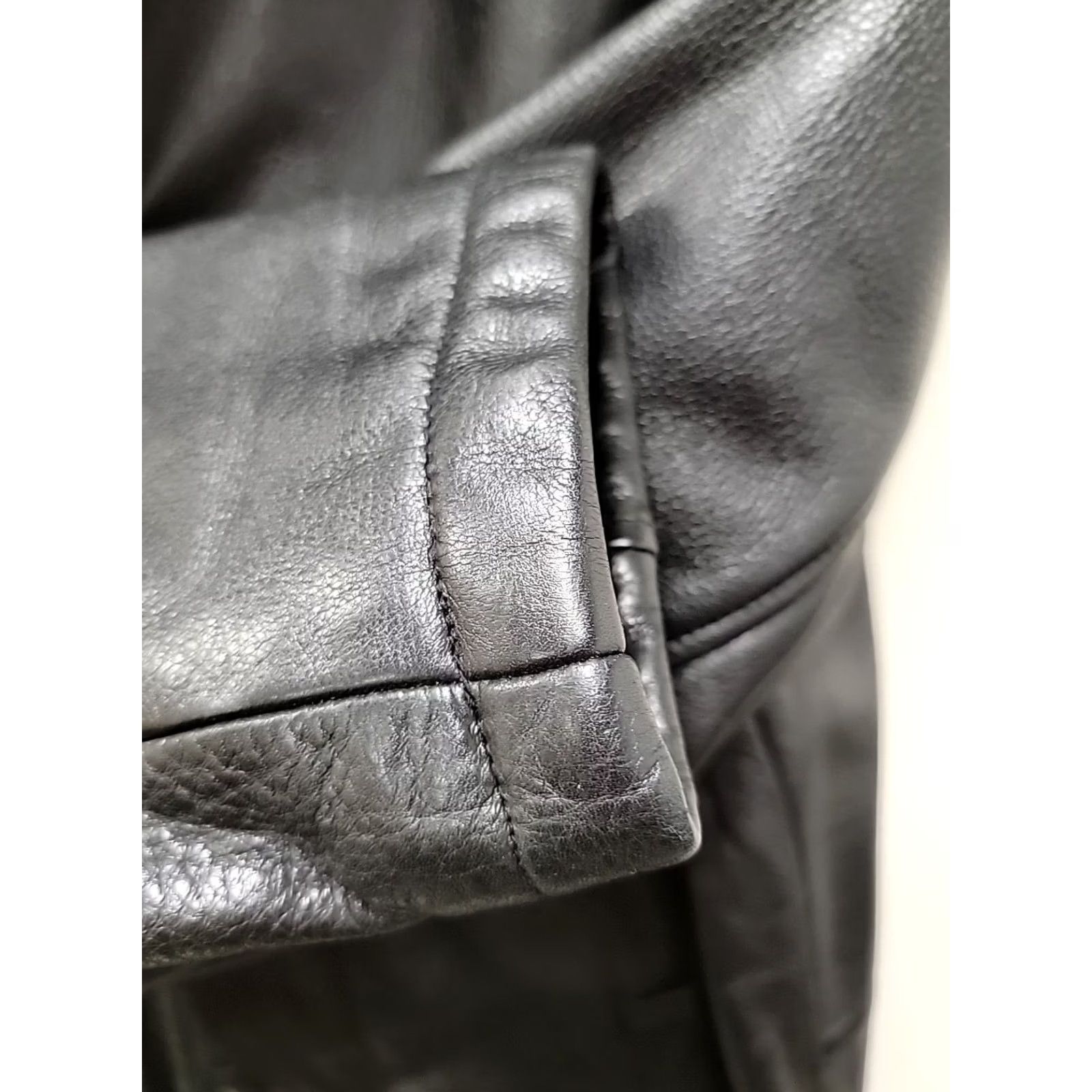 Vintage VINTAGE Wilsons/M. Julian Jacket Mens L Black Leather Overcoat Mid-Length Button Collar Heavy Weight Regular Long Sleeve Chest 26 Length 35 DJN Size US L / EU 52-54 / 3 - 6 Thumbnail