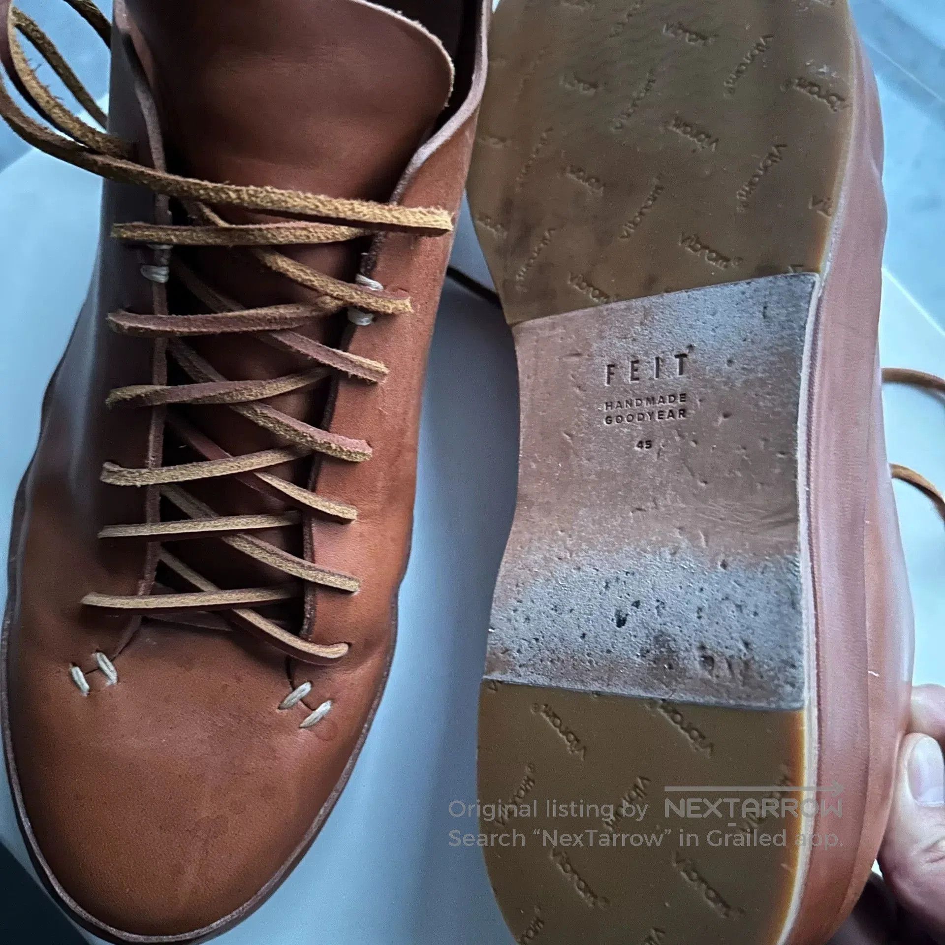 Feit FEIT Hand Sewn Low Horse Leather Shoes. Size US 11 / EU 44 - 5 Thumbnail