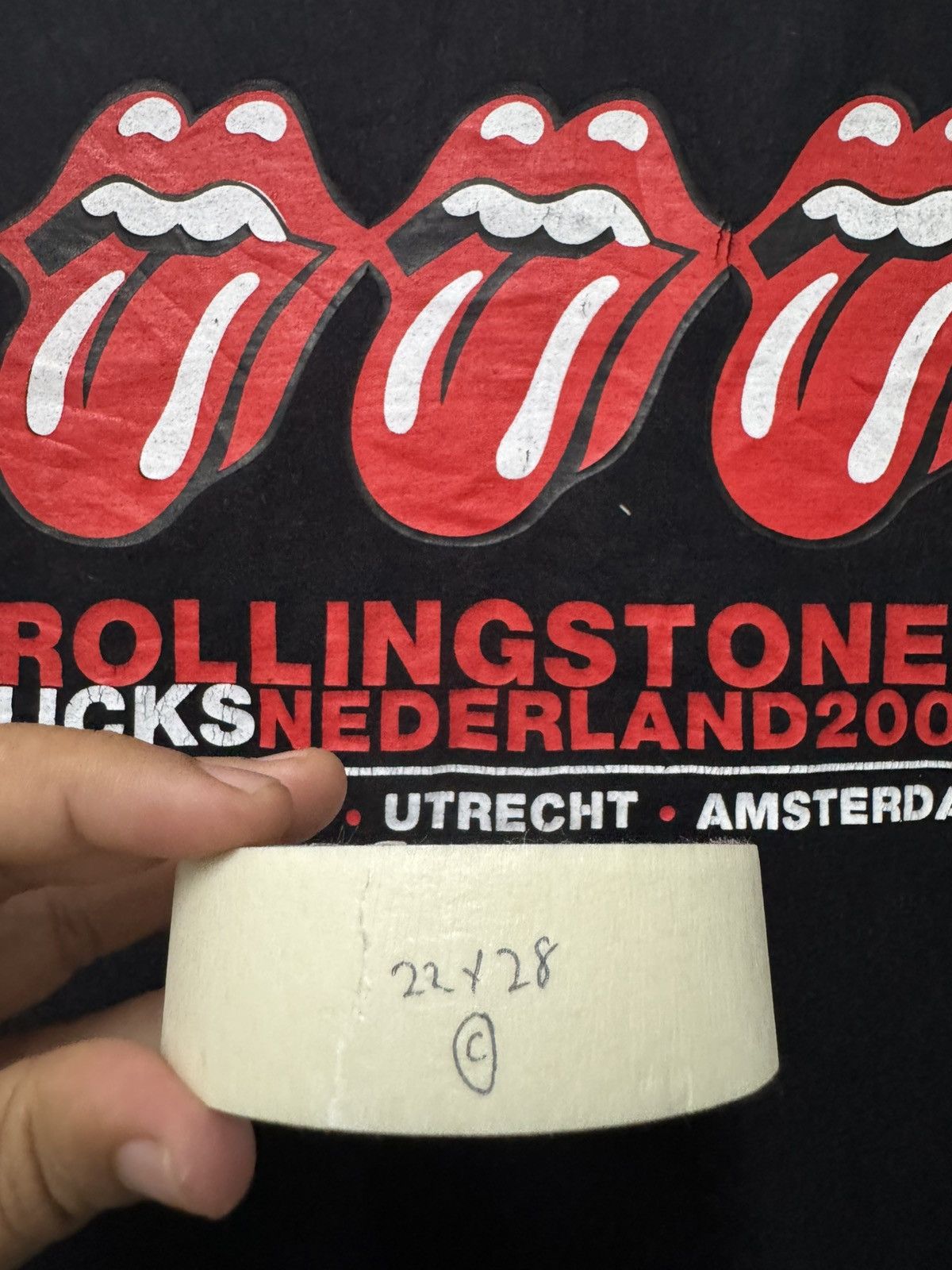 Band Tees Vintage Rolling Stones Lick Nederlands Y2K Tee Size US L / EU 52-54 / 3 - 7 Thumbnail