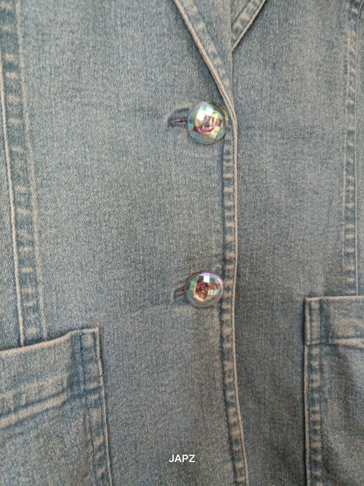 Escada Vintage Escada embroidery funky blazer denim jacket Size S / US 4 / IT 40 - 3 Thumbnail