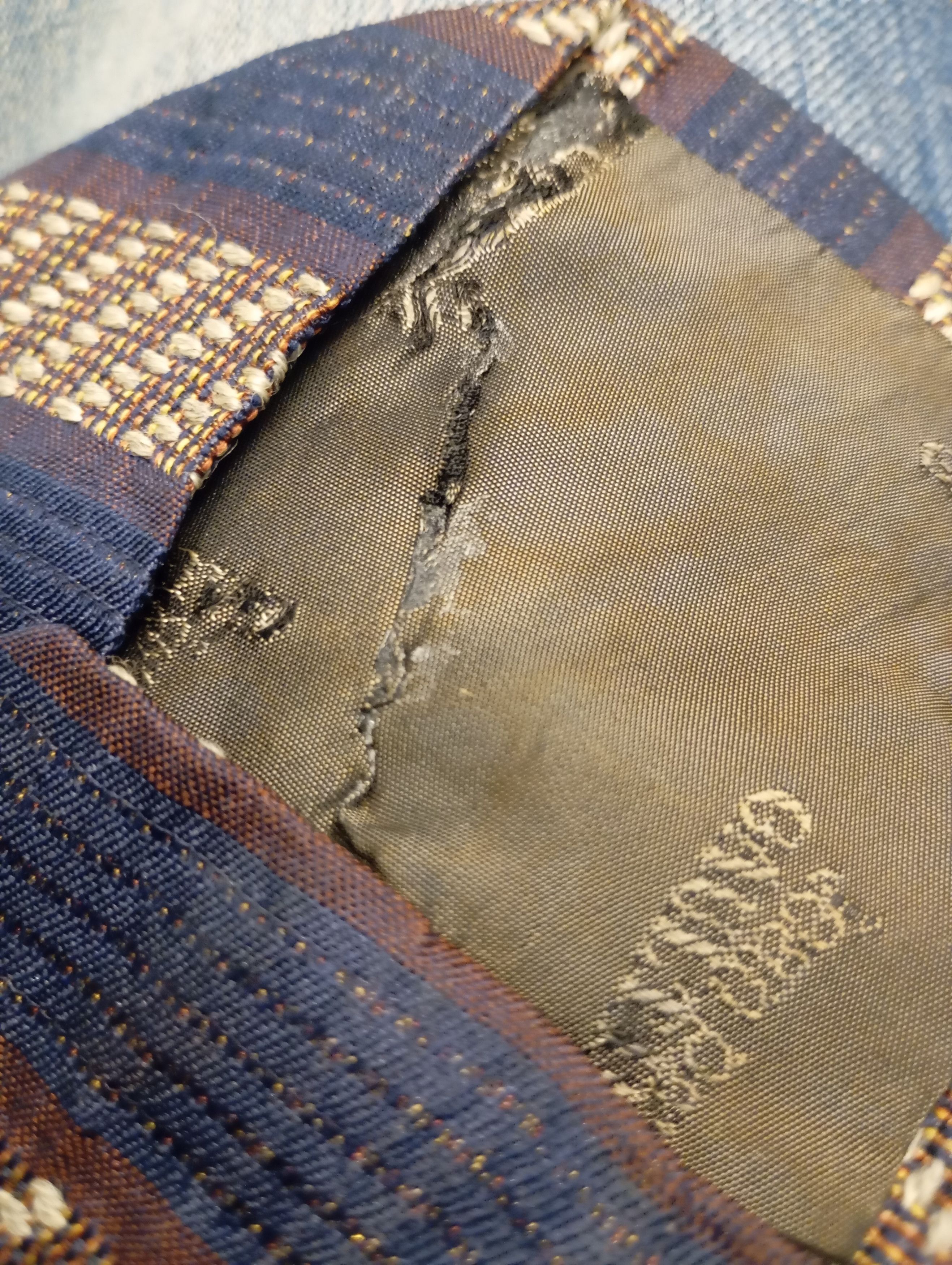 Jean Paul Gaultier Distressed Jean Paul Gaultier Tiie Necktie Made in Italy Size ONE SIZE - 5 Thumbnail