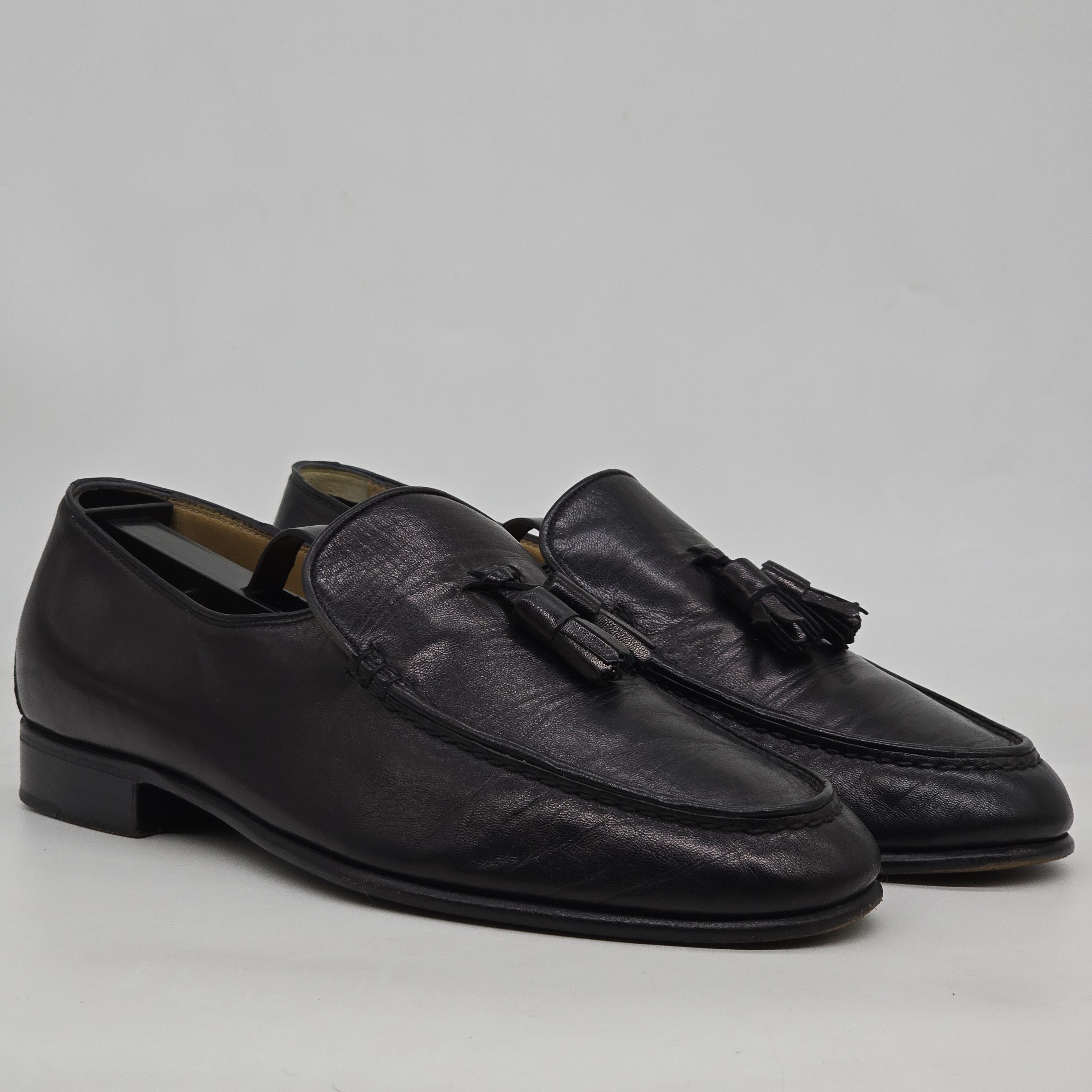 Berluti Berluti - Black Calf Leather Tassle Loafers Size US 7.5 / EU 40-41 - 1 Thumbnail