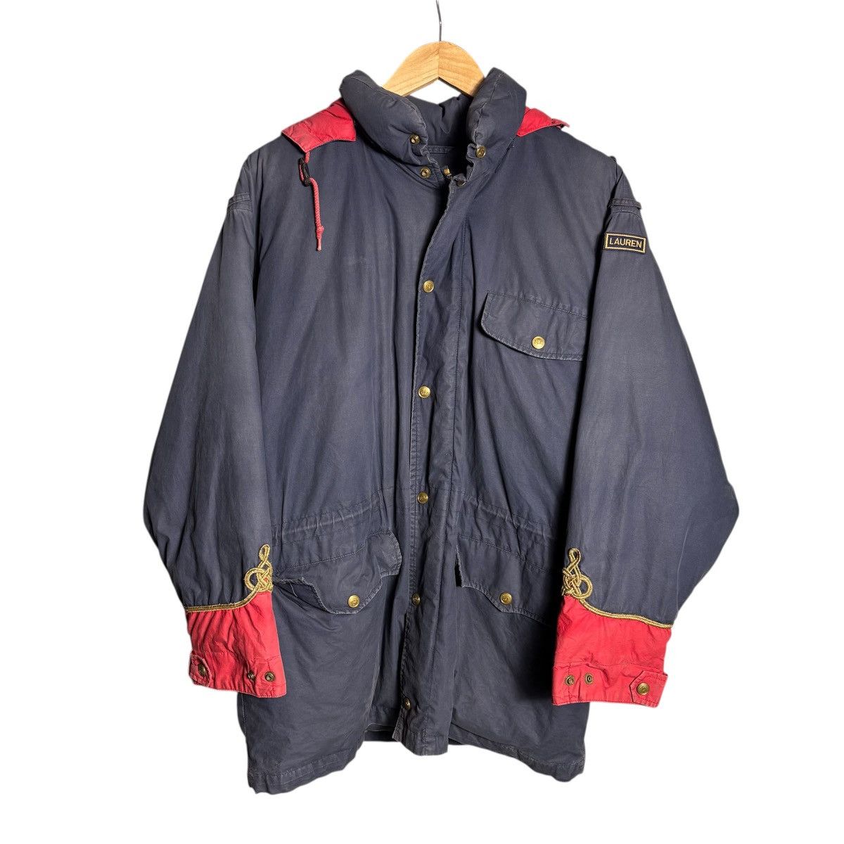 Polo Ralph Lauren Vintage 90s Polo Ralph Lauren Puffer Captain Hoodie Coat Size US L / EU 52-54 / 3 - 1 Thumbnail