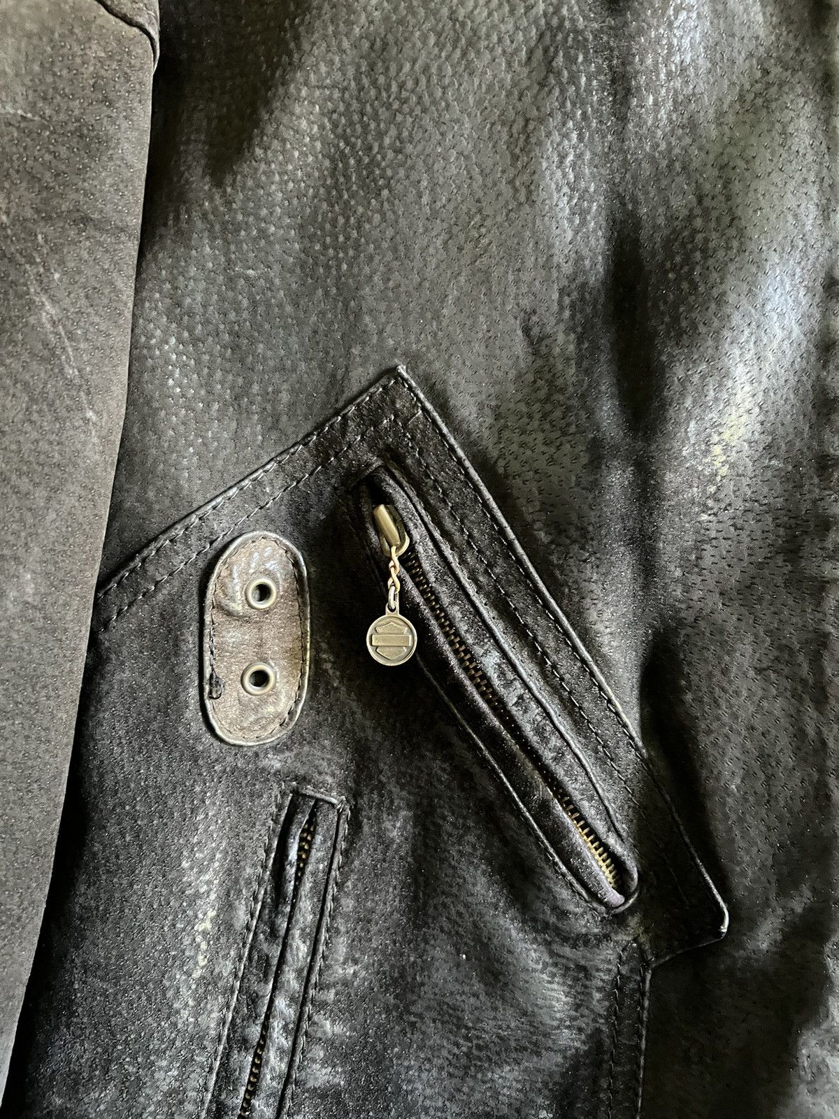 Harley Davidson Vintage Harley Davidson Leather Bomber Jacket Size US L / EU 52-54 / 3 - 8 Thumbnail