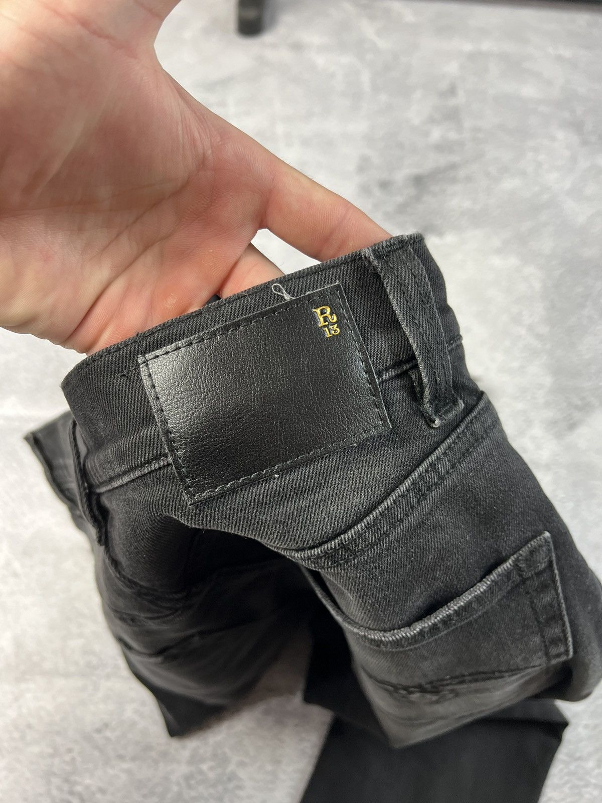 R13 R13 Cooper Tapered Drop Jeans, made in Italy Size US 31 - 12 Thumbnail