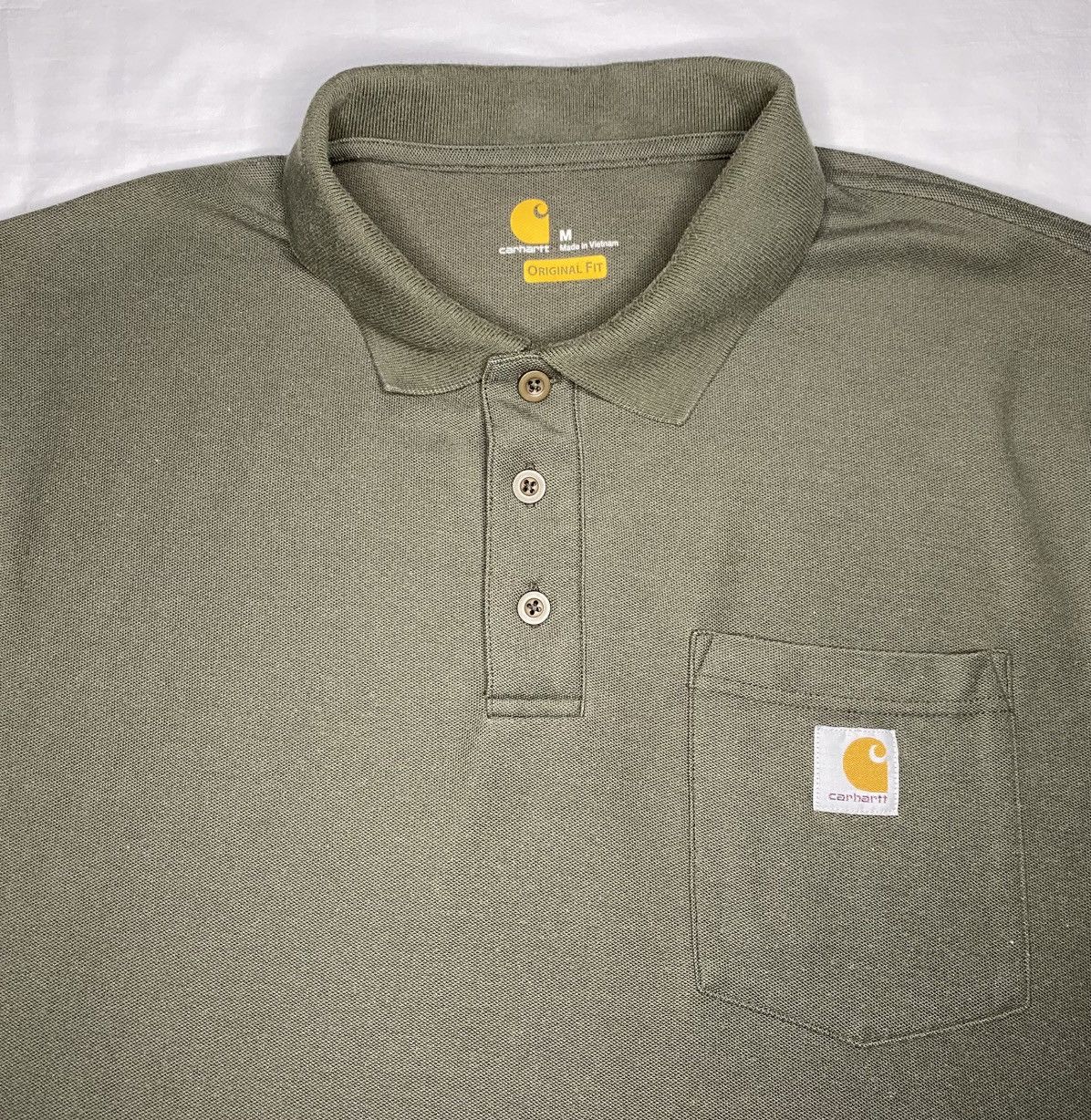 Carhartt Carhartt Polo Shirt Mens Medium Green Original Fit K570 MOS Size US M / EU 48-50 / 2 - 1 Thumbnail