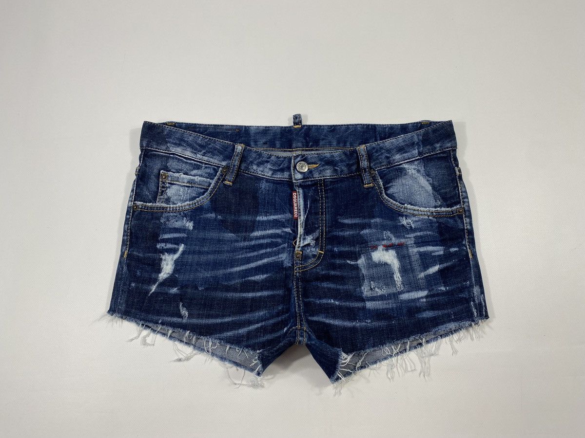 Dsquared2 LASTDROP🔥 Dsquared D2 Cool Girl Jeans Distressed Mini Shorts Size 30" / US 8 / IT 44 - 20 Thumbnail