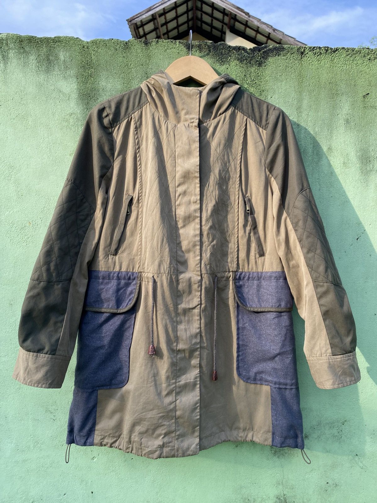 Japanese Brand Us N Them Utility Hooded Jacket Colorblock Outdoor Military Size US XL / EU 56 / 4 - 1 Thumbnail