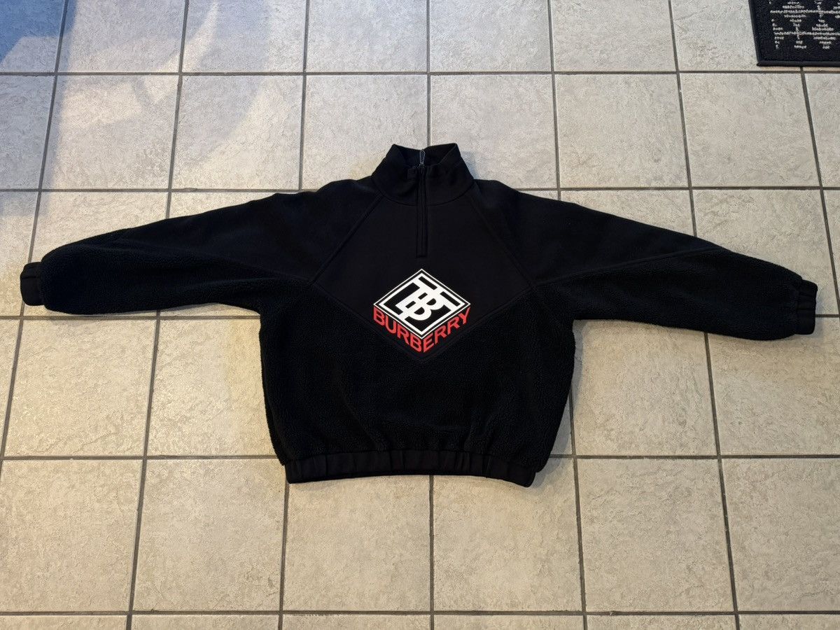 Burberry Burberry TB Monogram Half-Zip Sherpa/Fleece Pullover Size US M / EU 48-50 / 2 - 1 Thumbnail