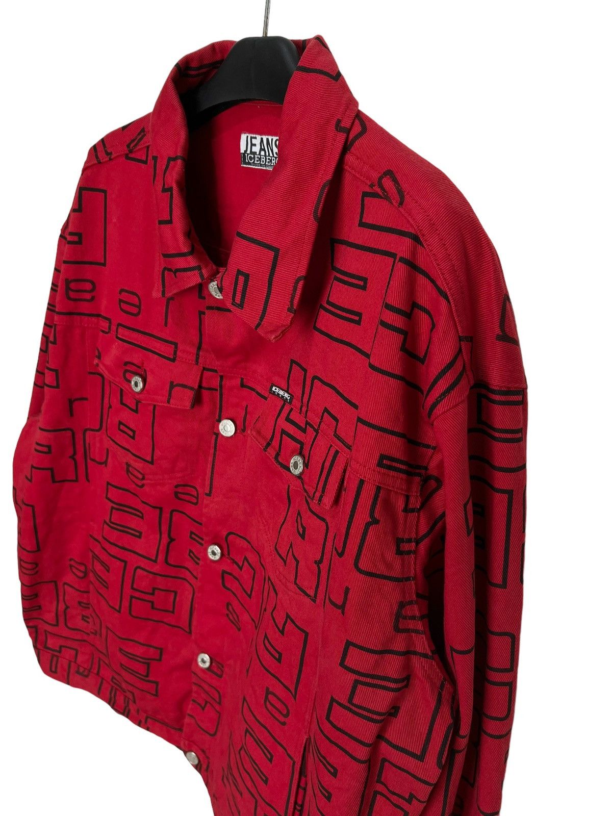 Iceberg × Vintage Iceberg Jeans 90’s Block Spellout Jacket Size US XL / EU 56 / 4 - 4 Thumbnail