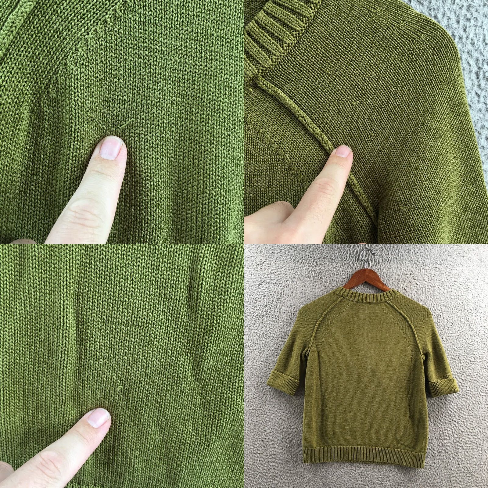 J.Crew J.Crew Sweater Top Womens XS Olive Green Short Sleeve Pullover Regular Fit Size XS / US 0-2 / IT 36-38 - 8 Thumbnail