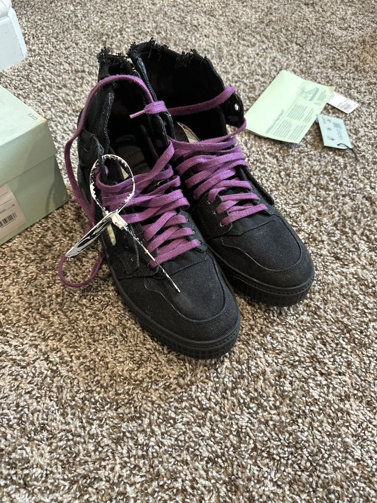 Off-White Off-White Court 3.0 Black/Purple Size US 9 / EU 42 - 1 Thumbnail