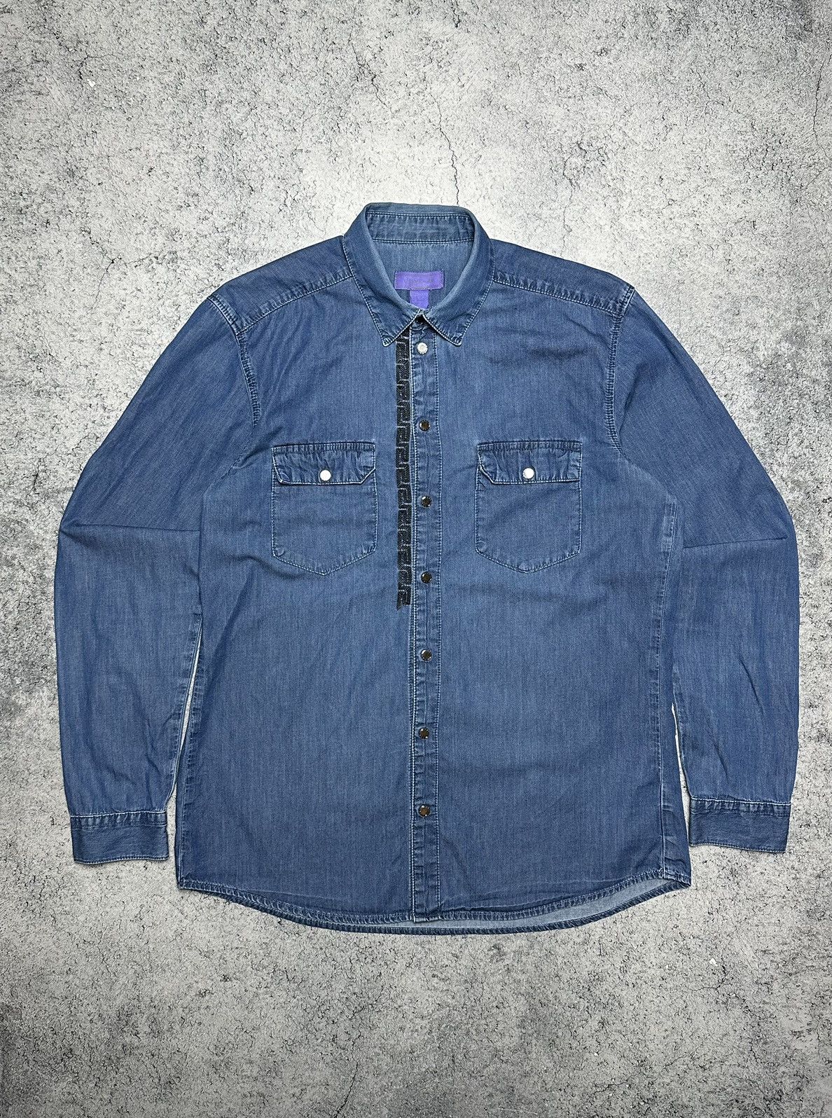 H&M × Versace Versace x H&M Denim Jeans Long Sleeve Shirt Size US L / EU 52-54 / 3 - 1 Thumbnail